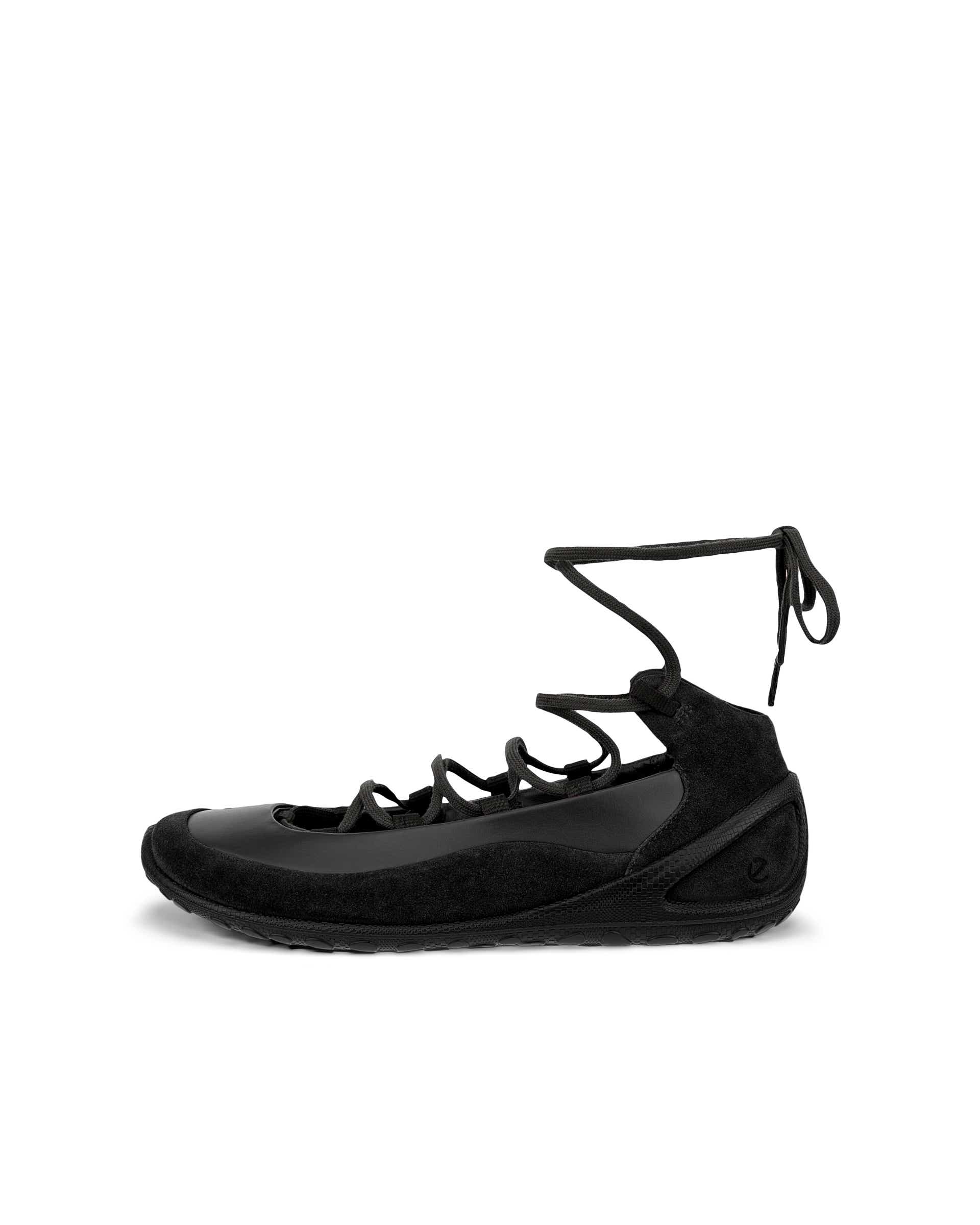 Women's ECCO® BIOM LITE Leather Ballerina - Black - Outside