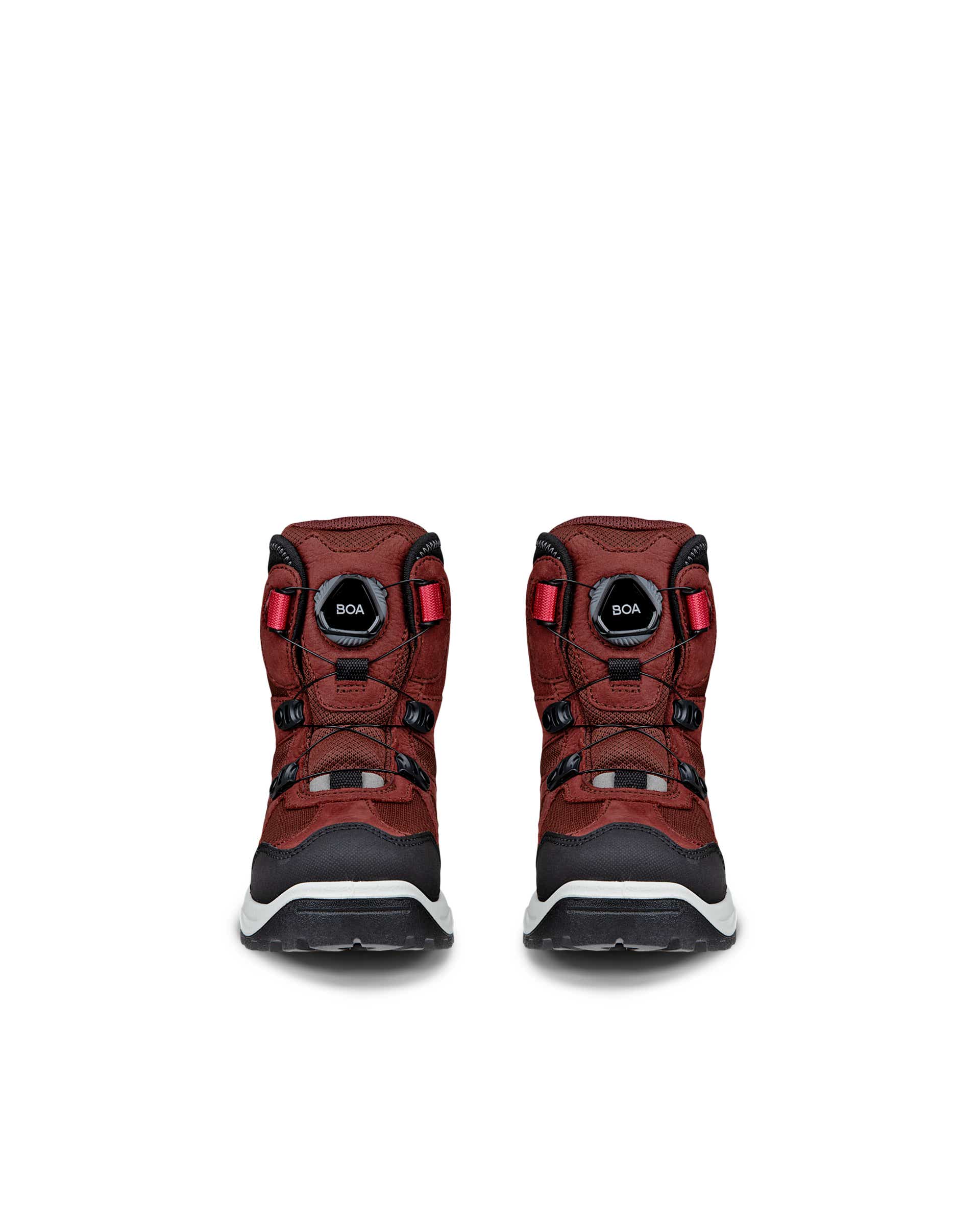 ECCO® SNOW MOUNTAIN Kinder Wasserdichte Winterstiefel aus Nubukleder - Rot - Front pair