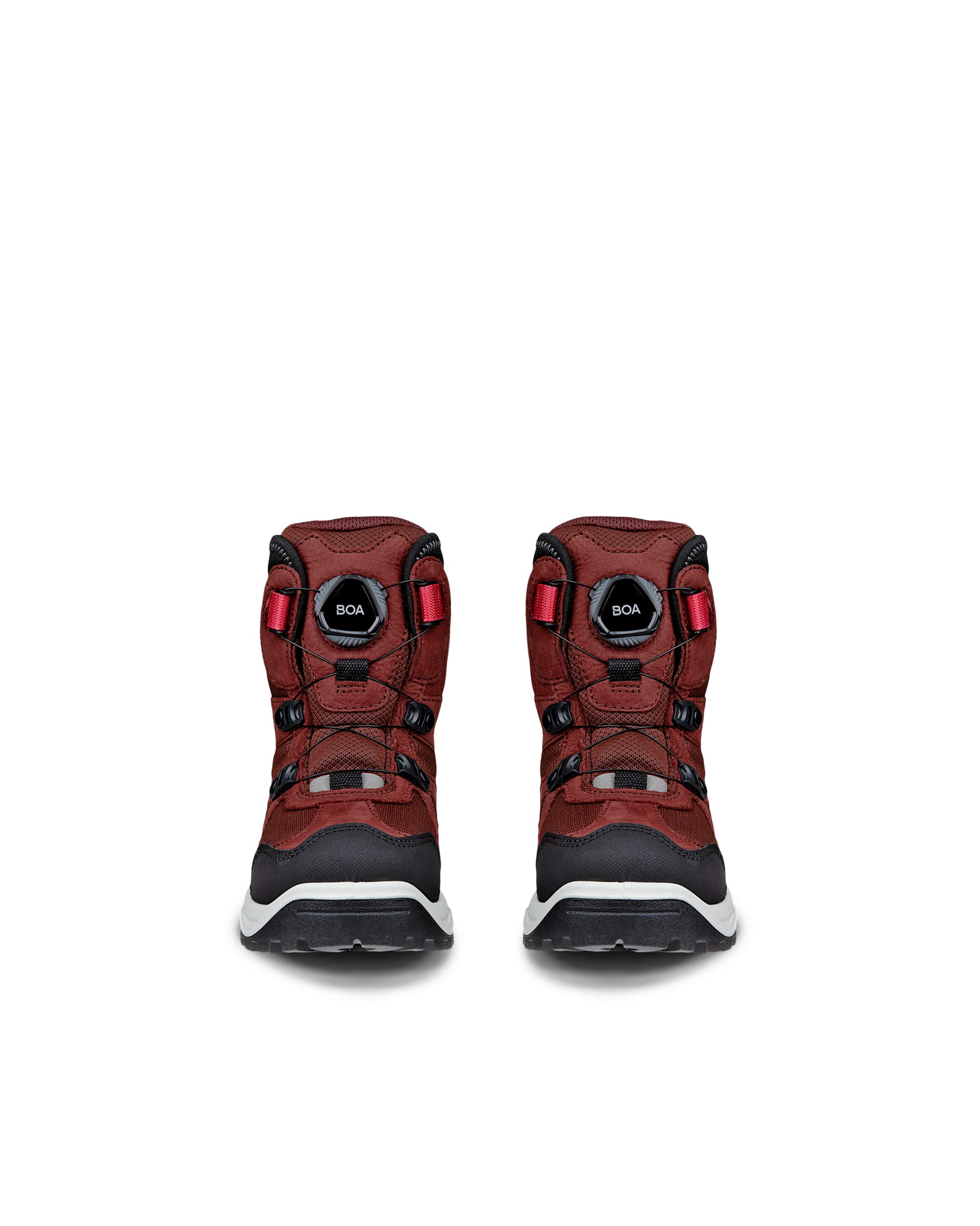 ECCO® SNOW MOUNTAIN Kinder Wasserdichte Winterstiefel aus Nubukleder - Rot - Front pair