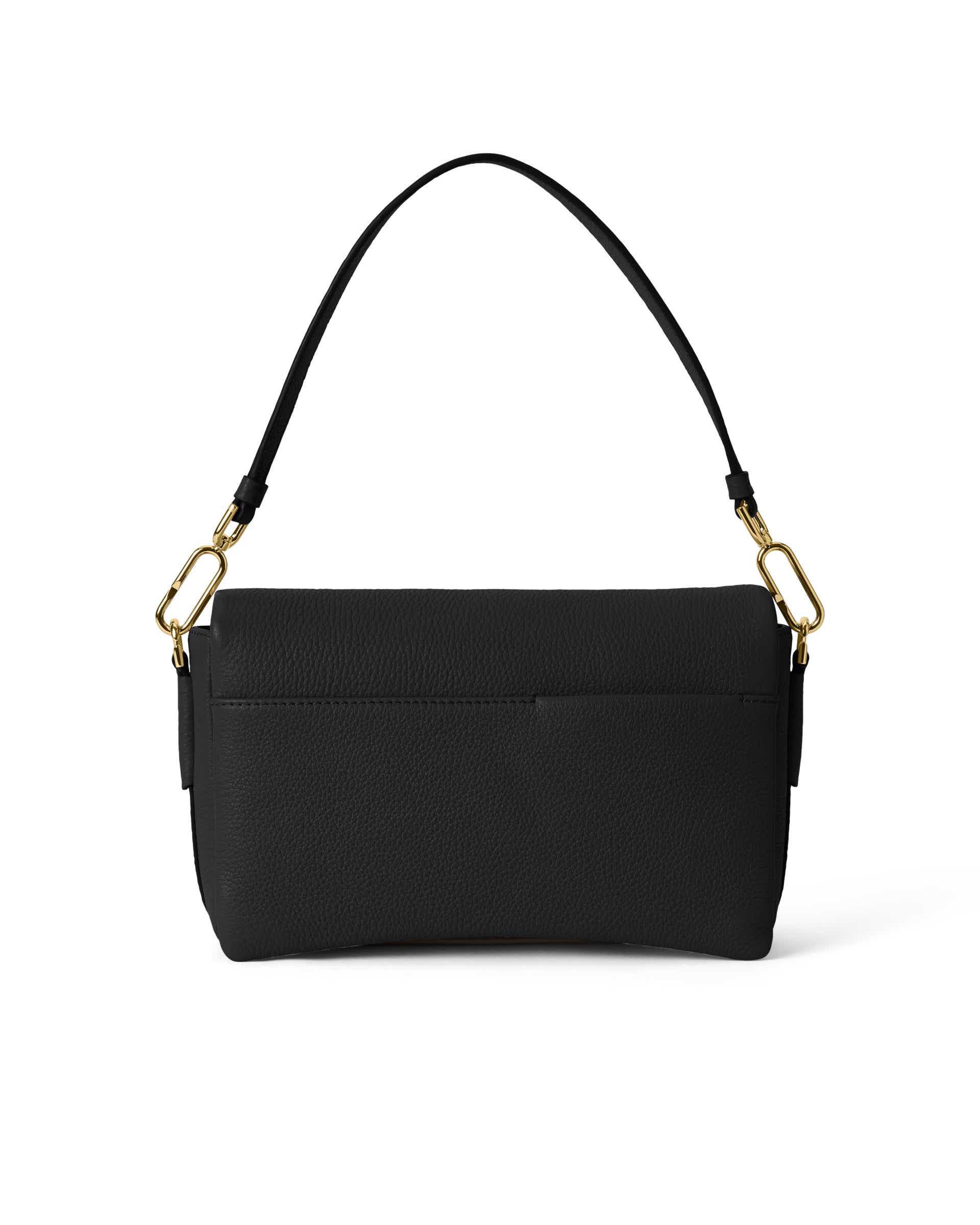 ECCO® Pinch Large Soft Pebbled Leather Shoulder Bag | Black