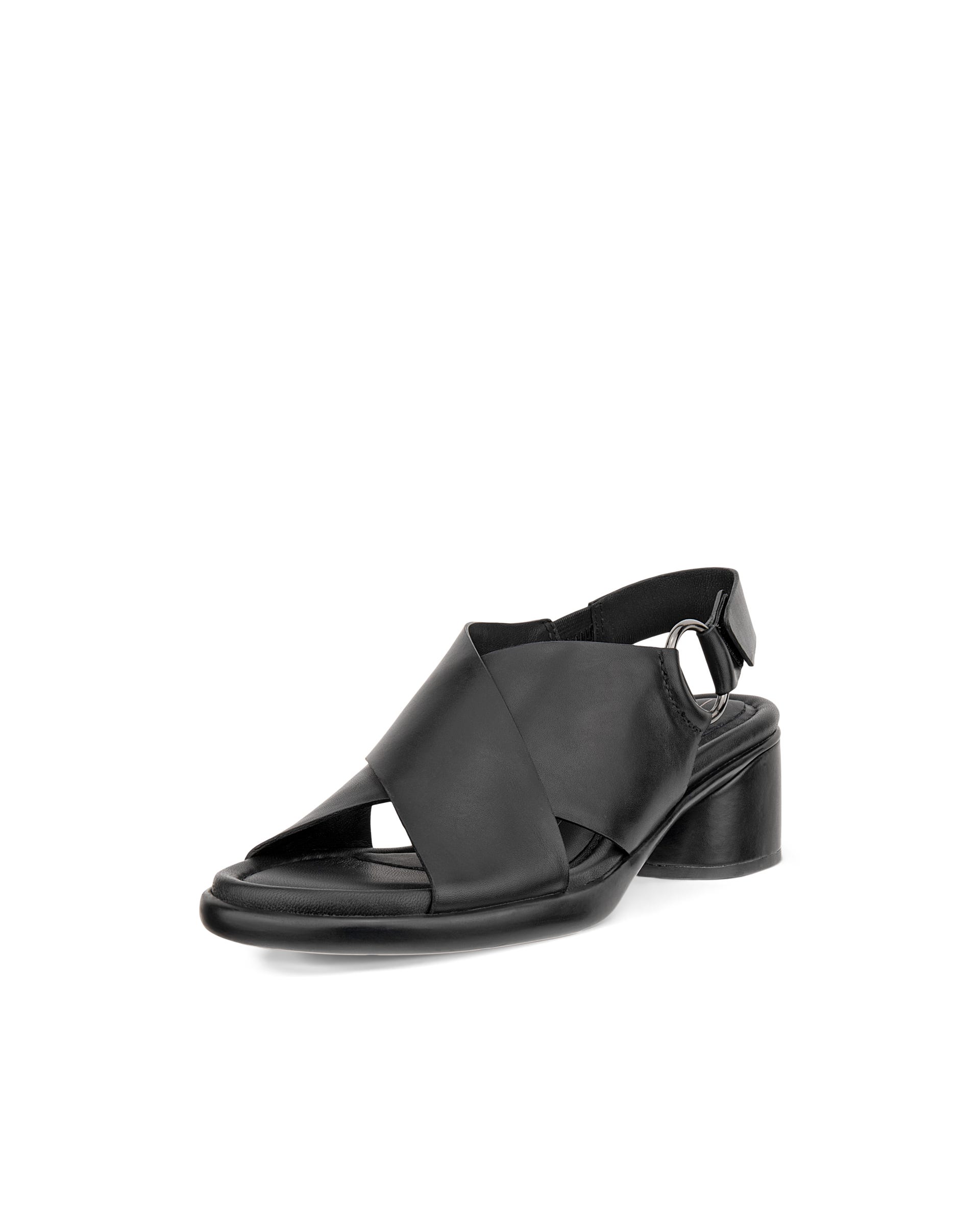 Women's ECCO® Metropole Seoul Leather Heeled Slingback Sandal