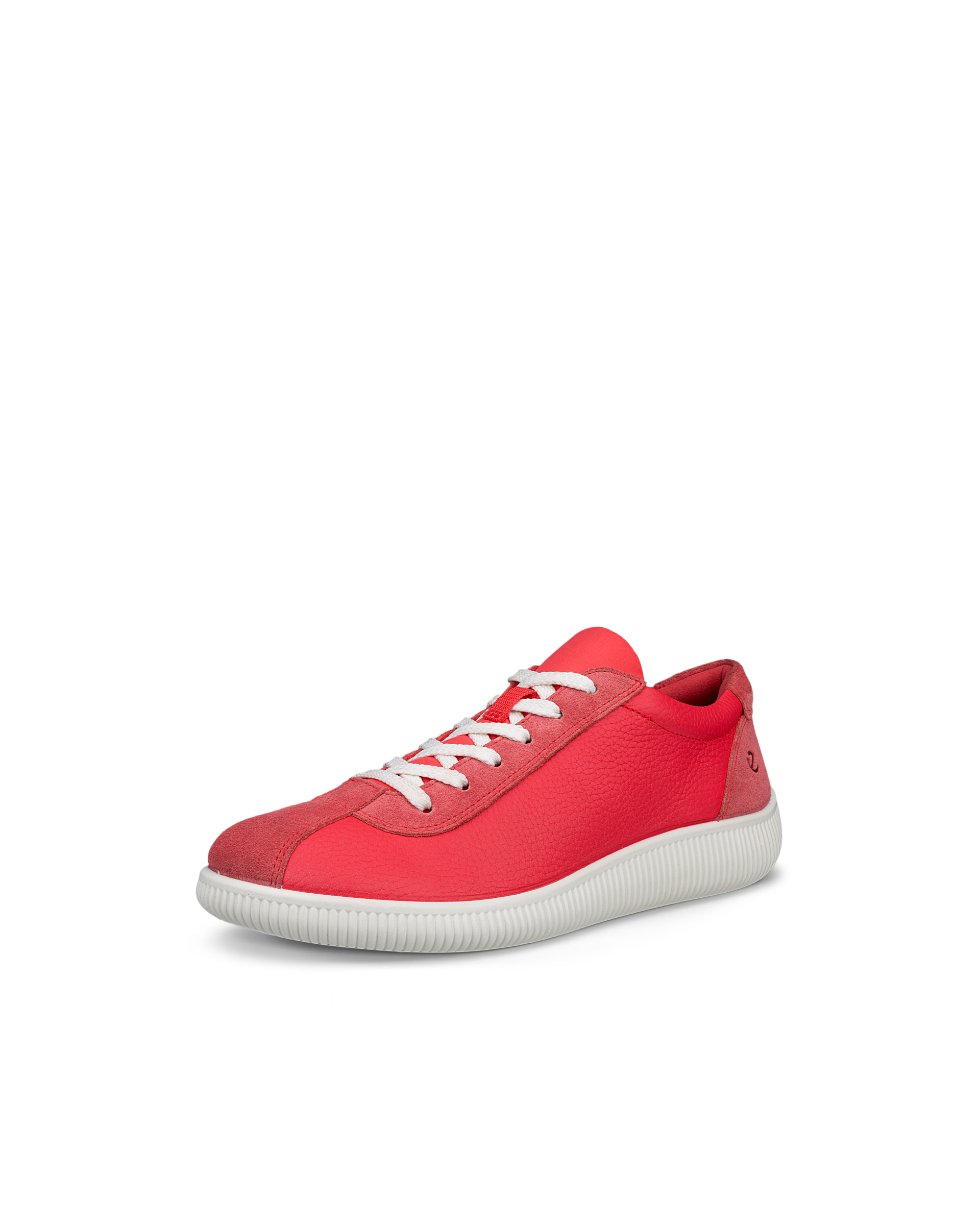 Women's ECCO® Soft Zero Leather Trainer - Red - Main