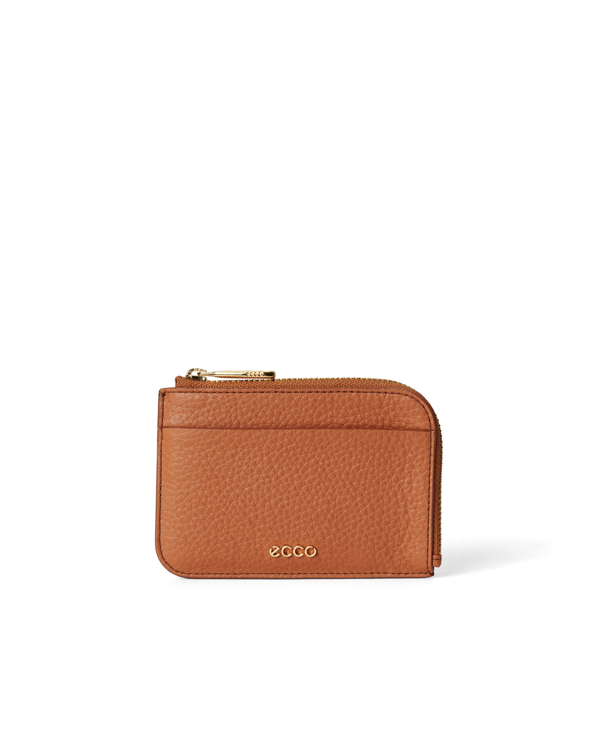 ECCO Card Case Zipped Pebbled レザーカードケース - ブラウン - Main