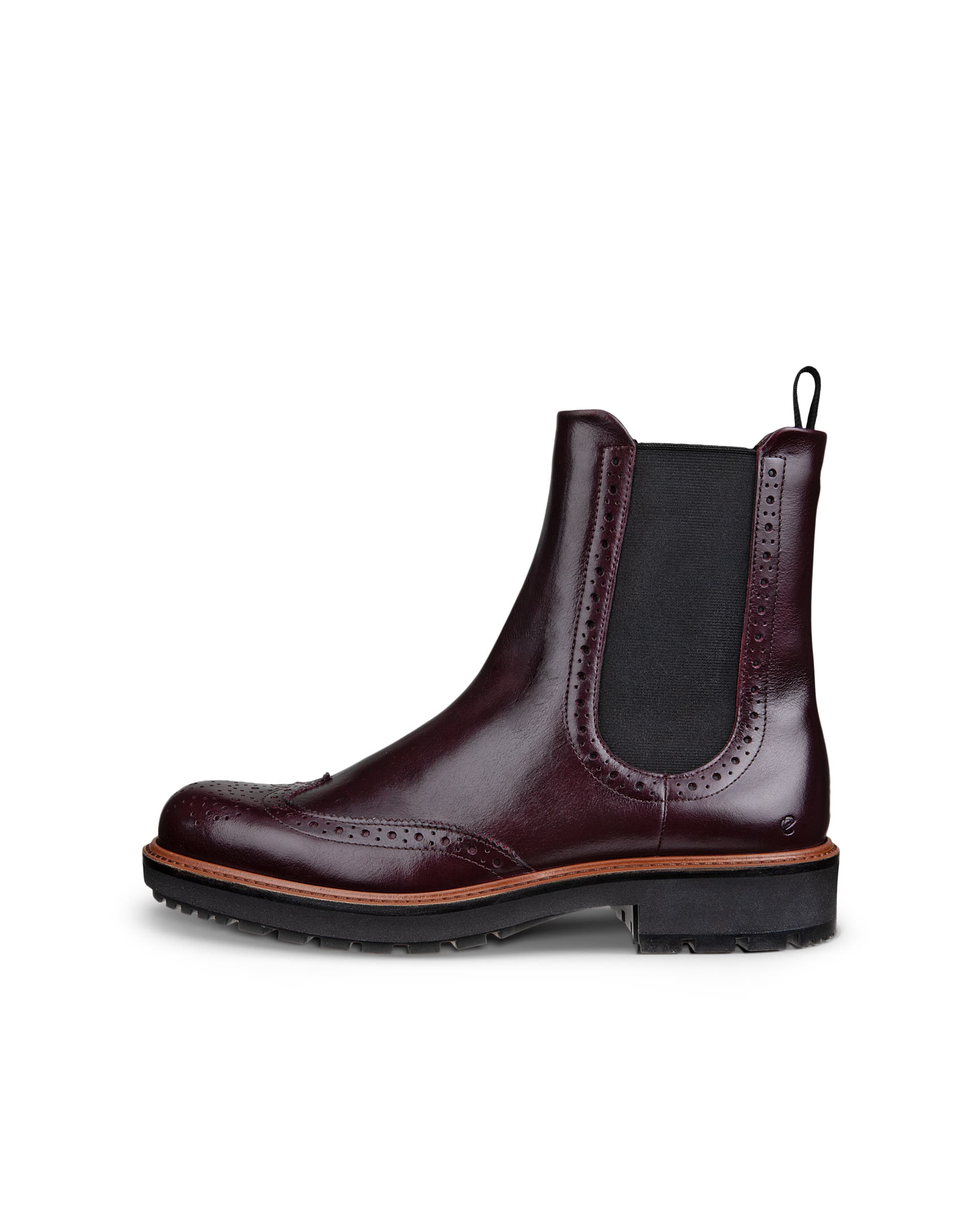 Women's ECCO® Metropole Oslo Leather Chelsea Boot - Red - Outside