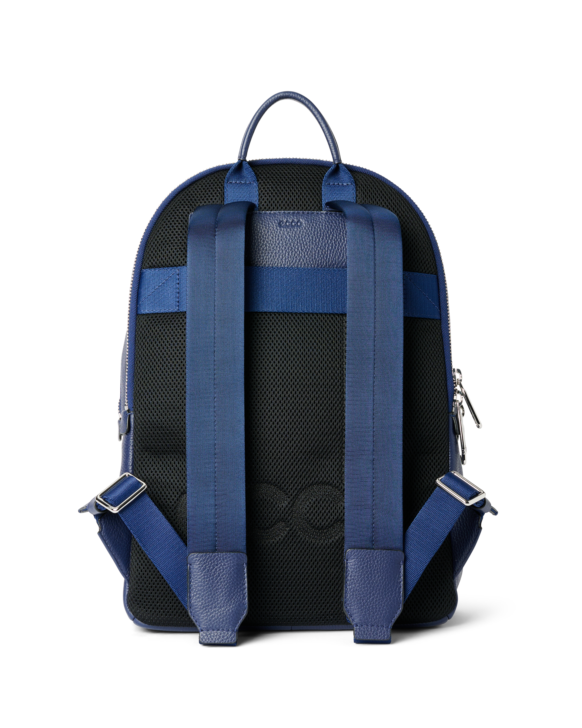 ECCO Round Pack Large Soft Pebbled レザーバックパック | ブルー