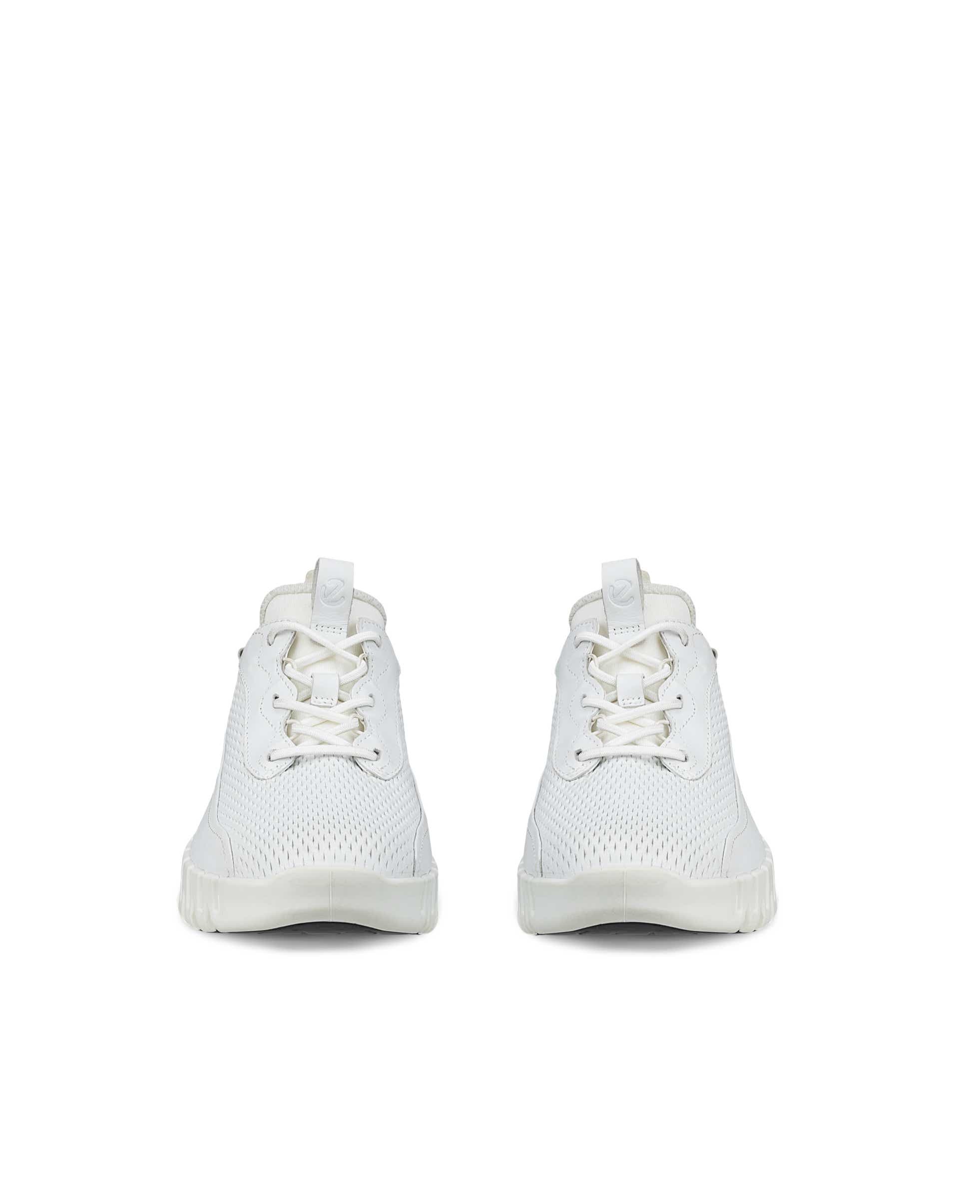 Women's ECCO® Gruuv Leather Sneaker - White - Front pair