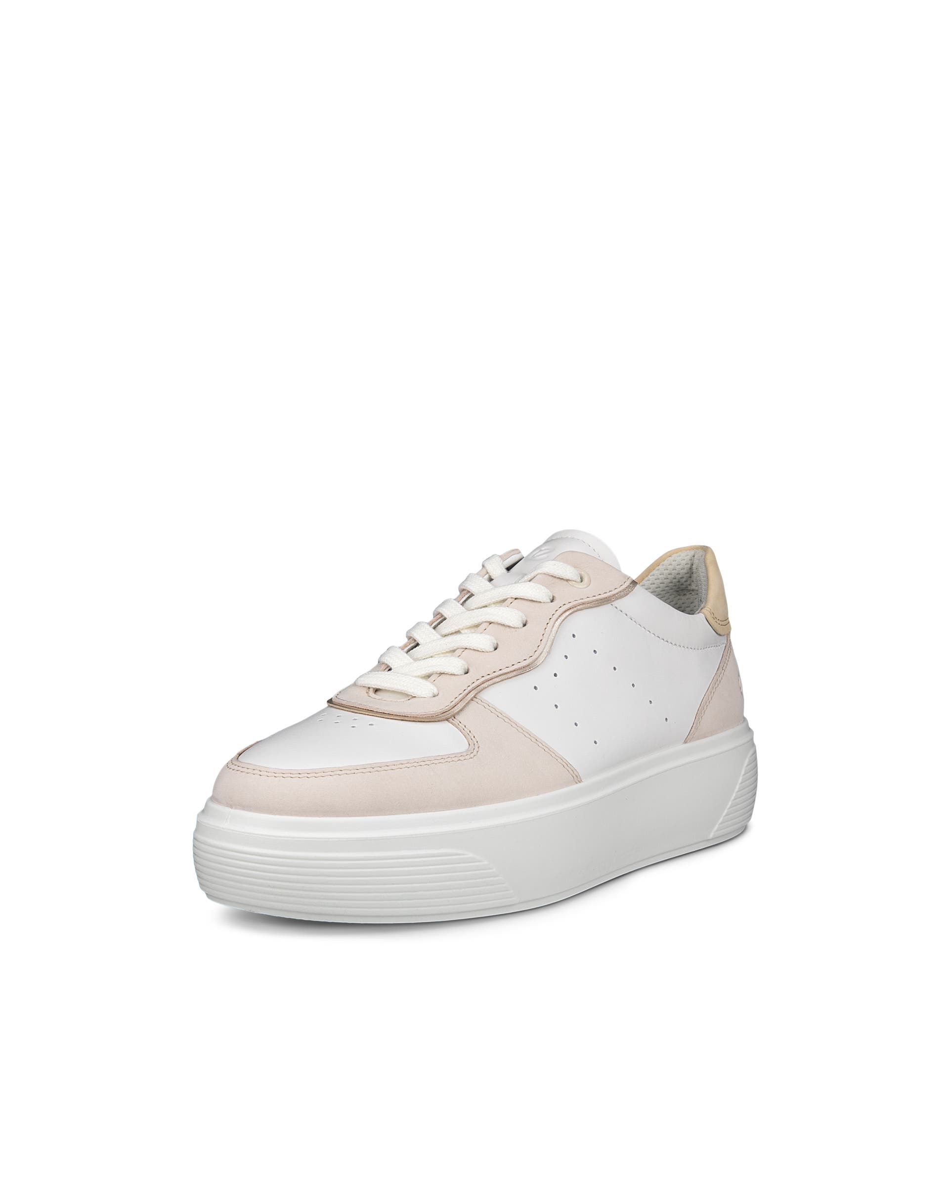 ECCO® Street Platform Damen Ledersneaker - Weiß - Main