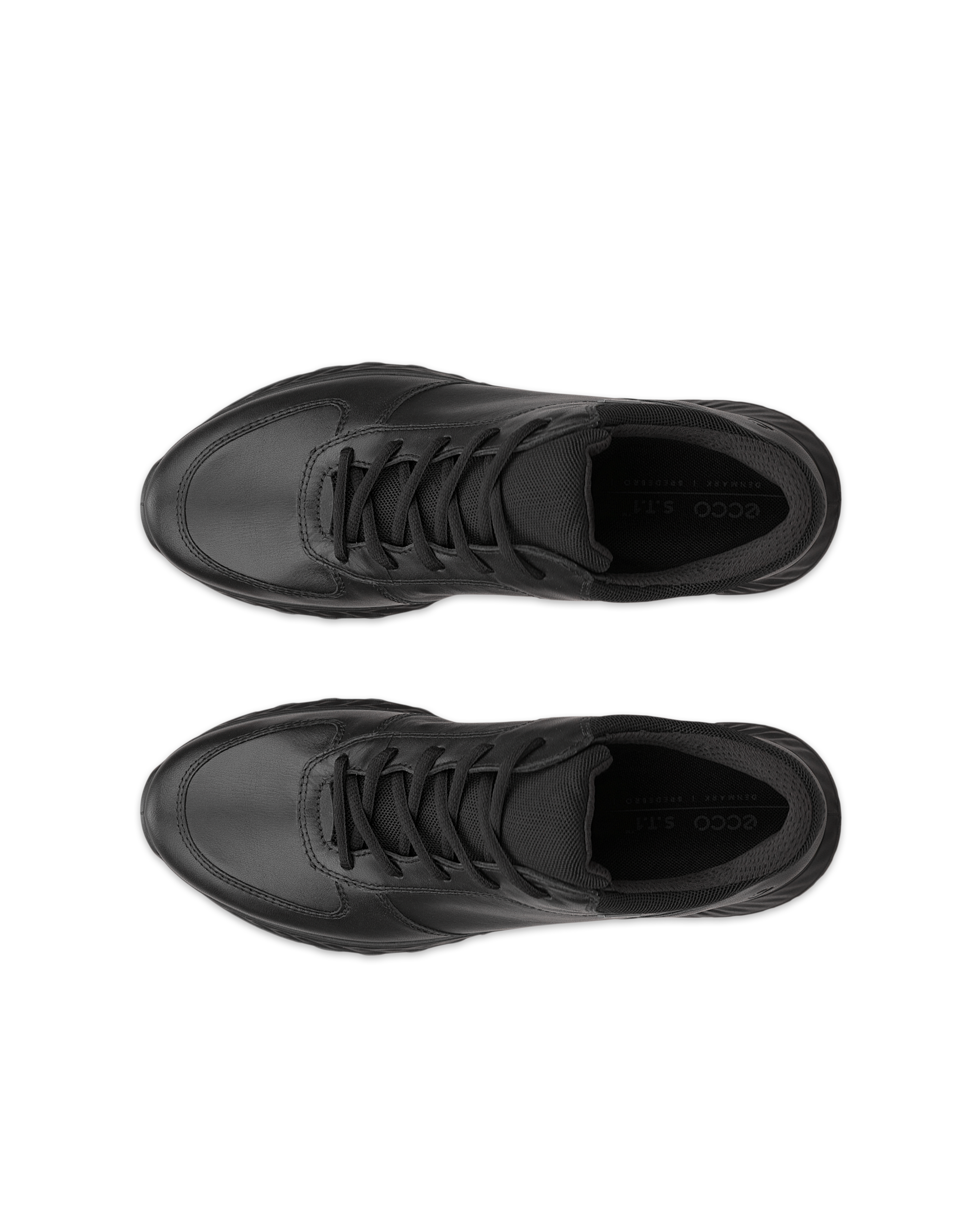ECCO® Exostride Dames leren Gore-Tex sneaker - Zwart - Top left pair