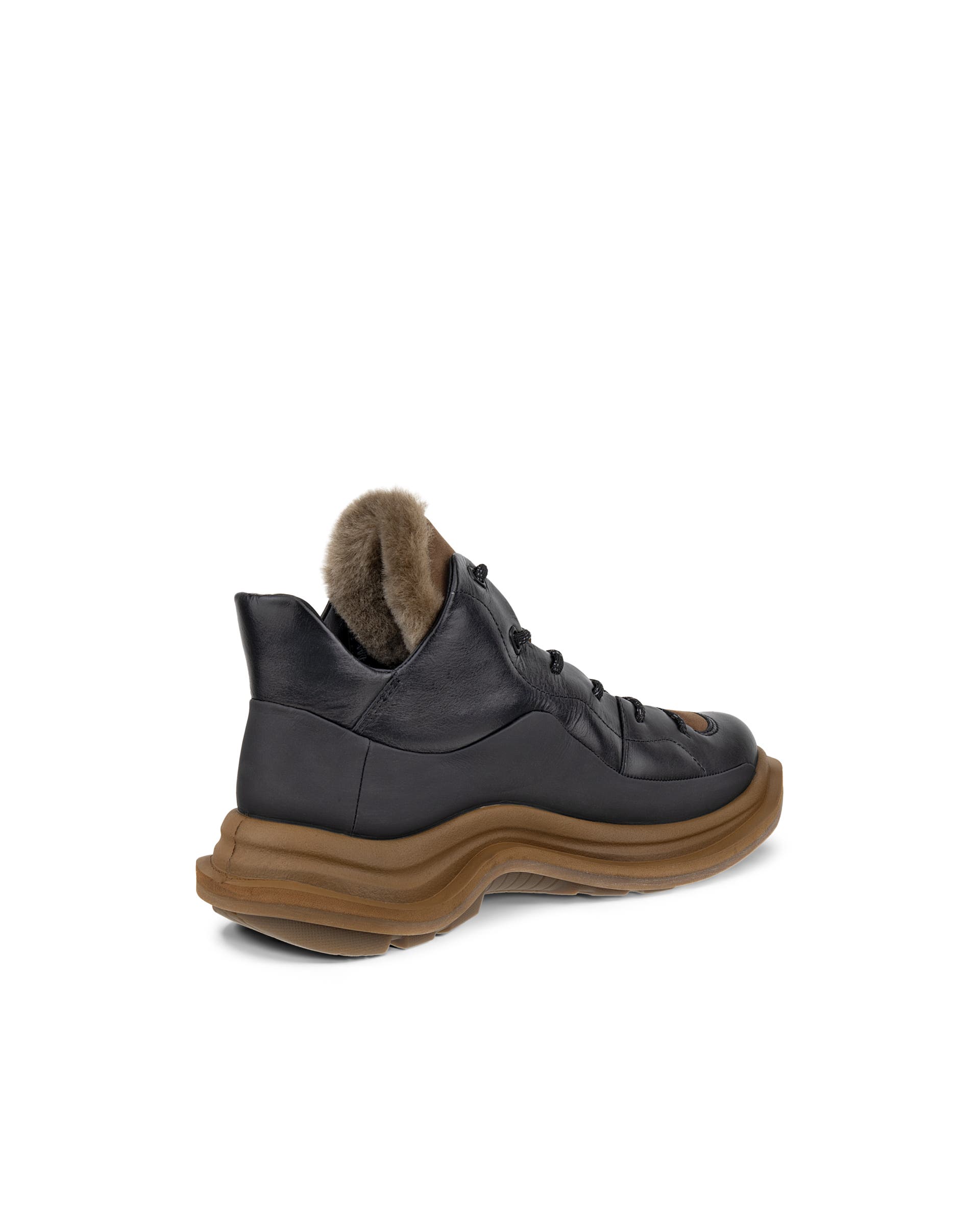 ECCO OFFROAD WOMEN ウィメンズ レザーレースアップシューズ - ブラック - Back