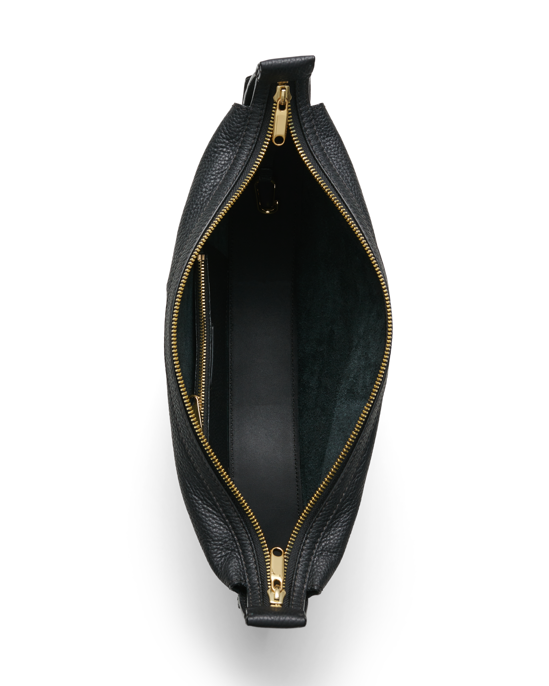 Kožená kabelka přes rameno ECCO® Fortune - Černá - Birdeye