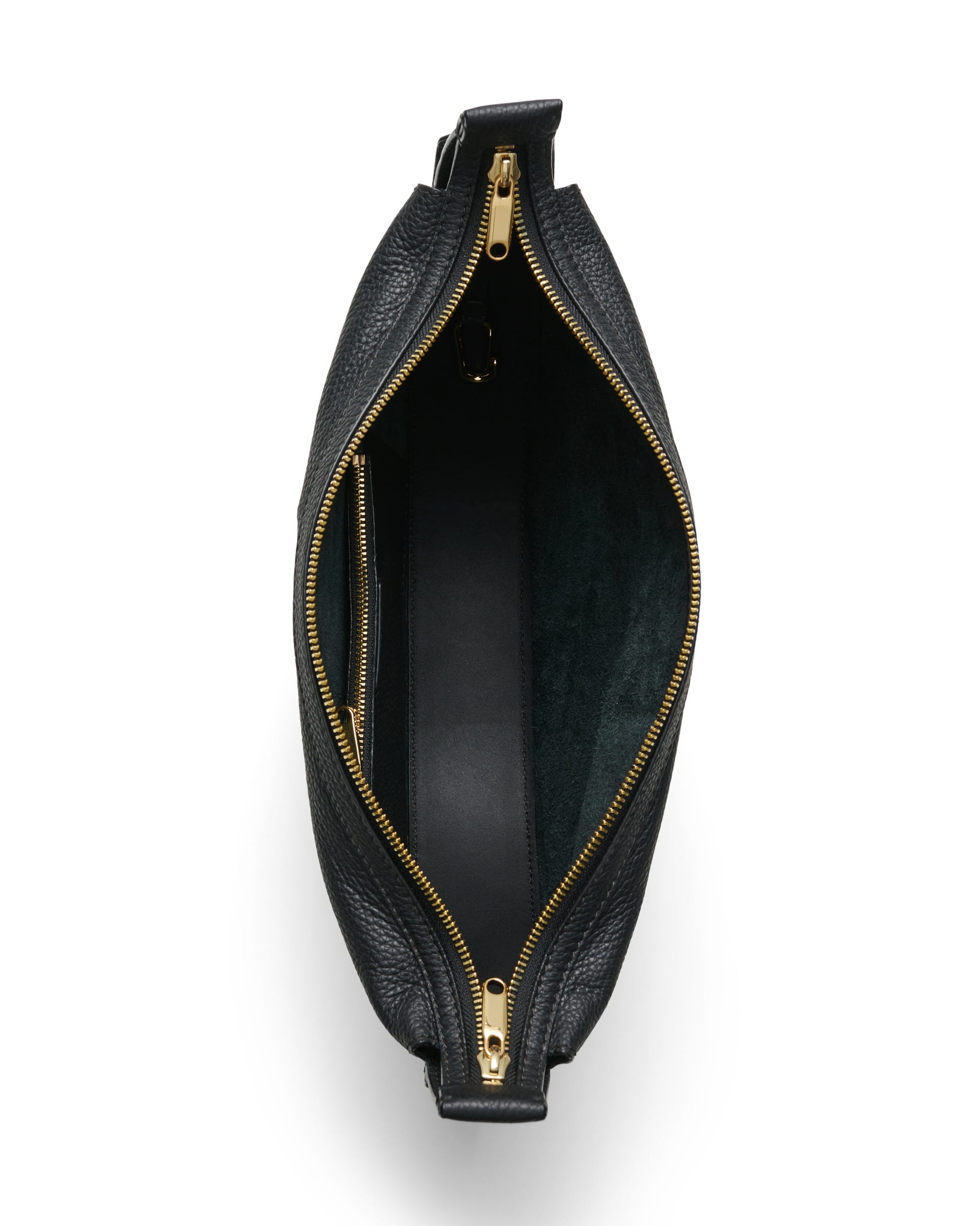 Kožená kabelka přes rameno ECCO® Fortune - Černá - Birdeye