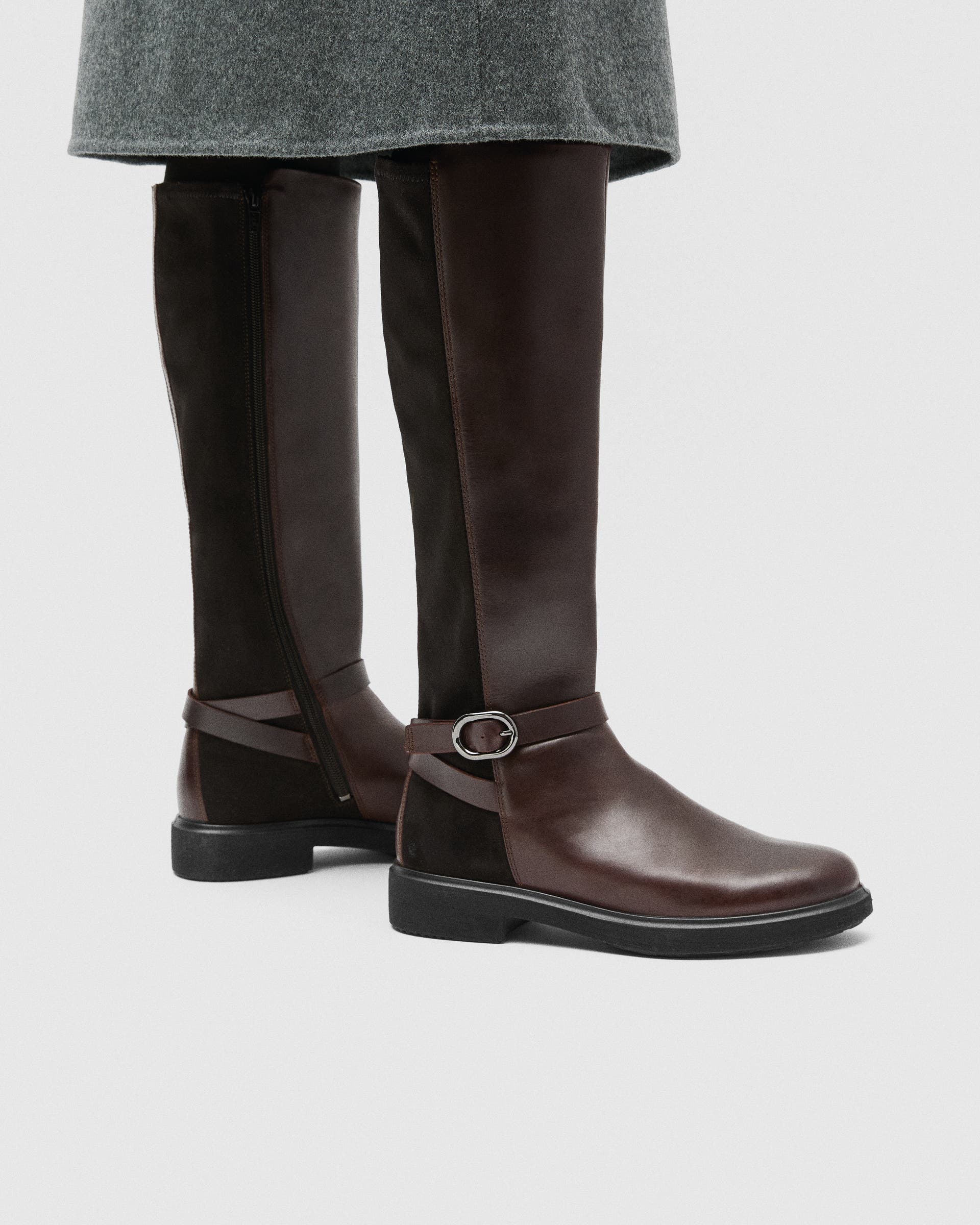 Women's ECCO® METROPOLE AMSTERDAM Leather High-Cut Boot - Brown - Lifestyle image-1