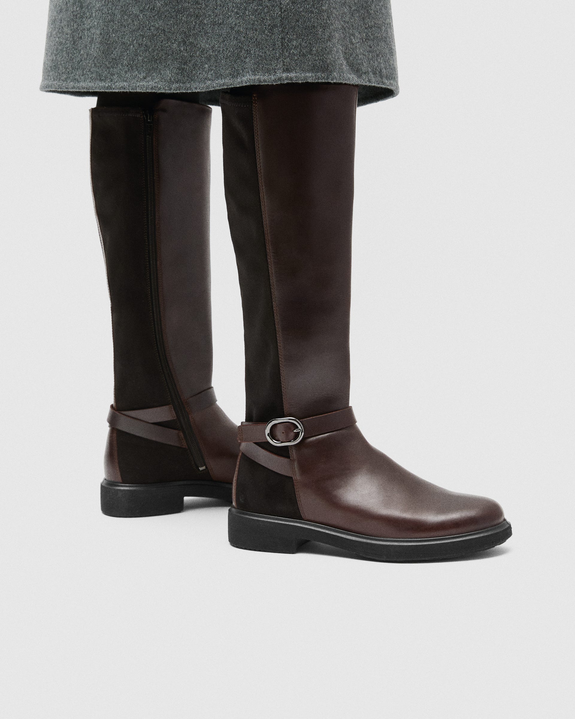 Women's ECCO® METROPOLE AMSTERDAM Leather High-Cut Boot - Brown - Lifestyle image-1