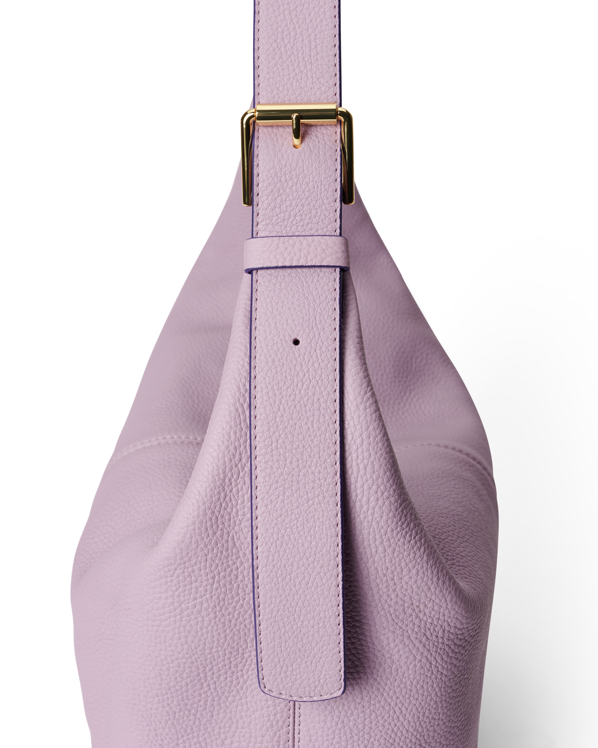 ECCO® Soft Medium Pebbled Leather Hobo Bag | Purple