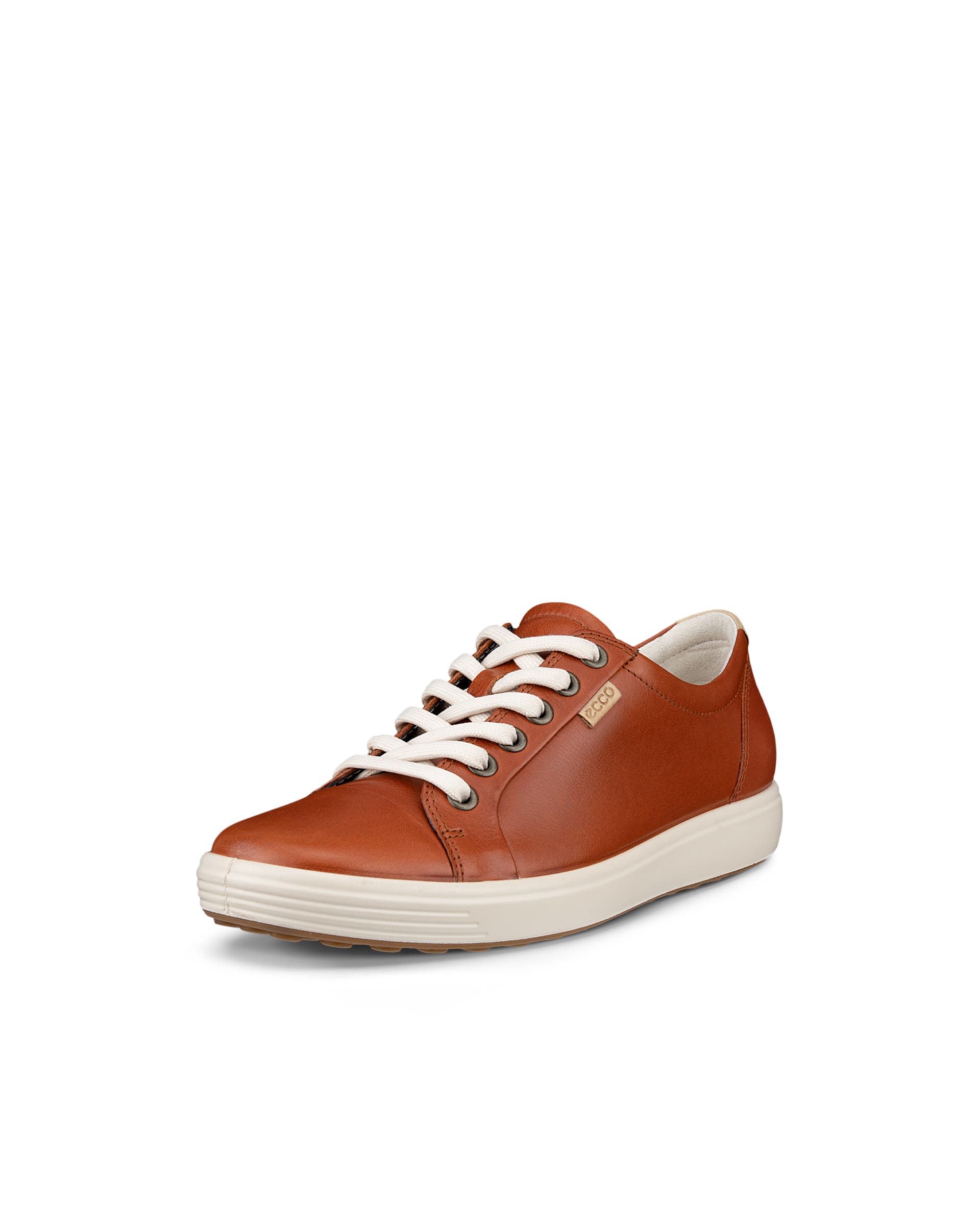 Women's ECCO® Soft 7 Leather Sneaker - Brown - Main