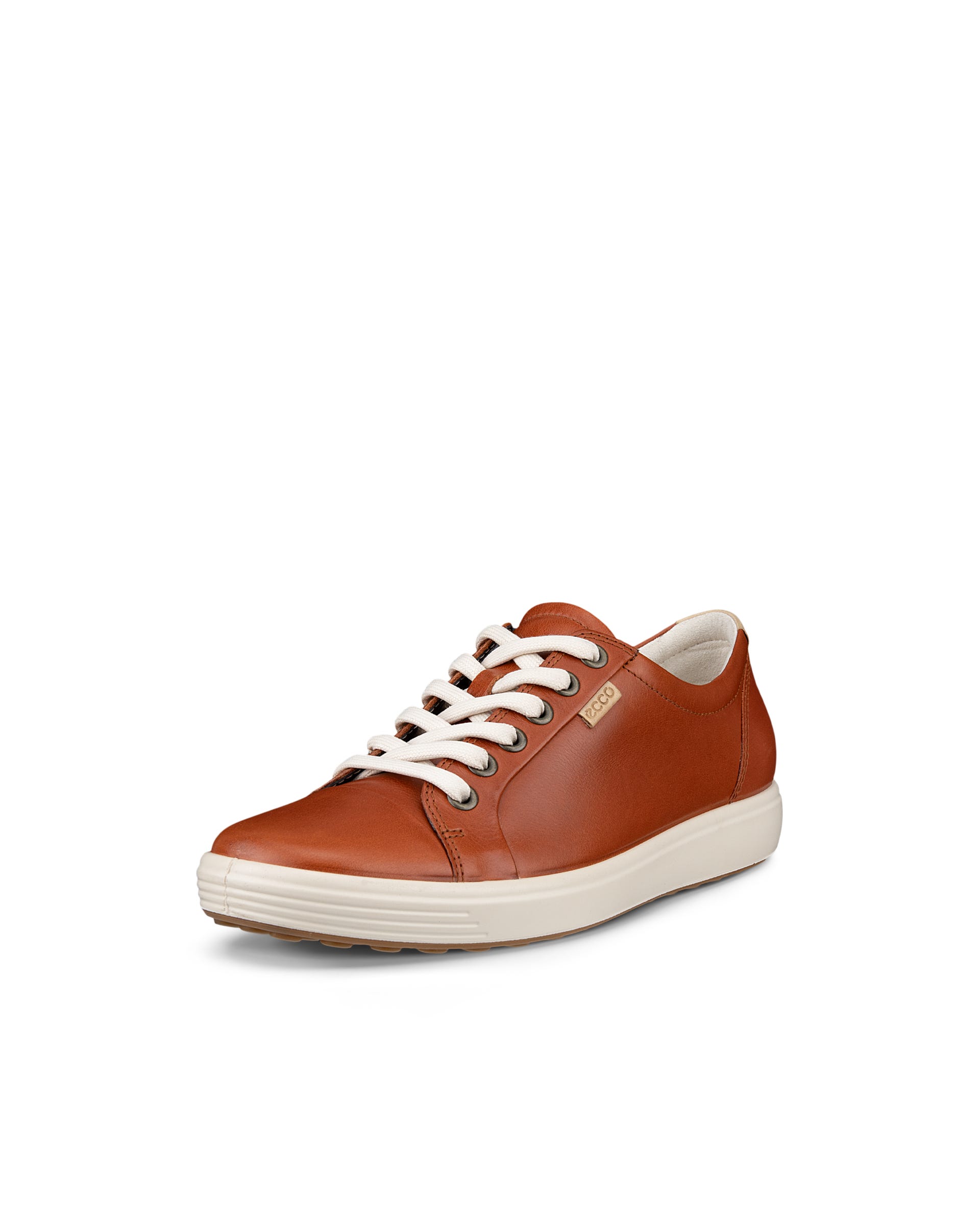 Women's ECCO® Soft 7 Leather Sneaker - Brown - Main