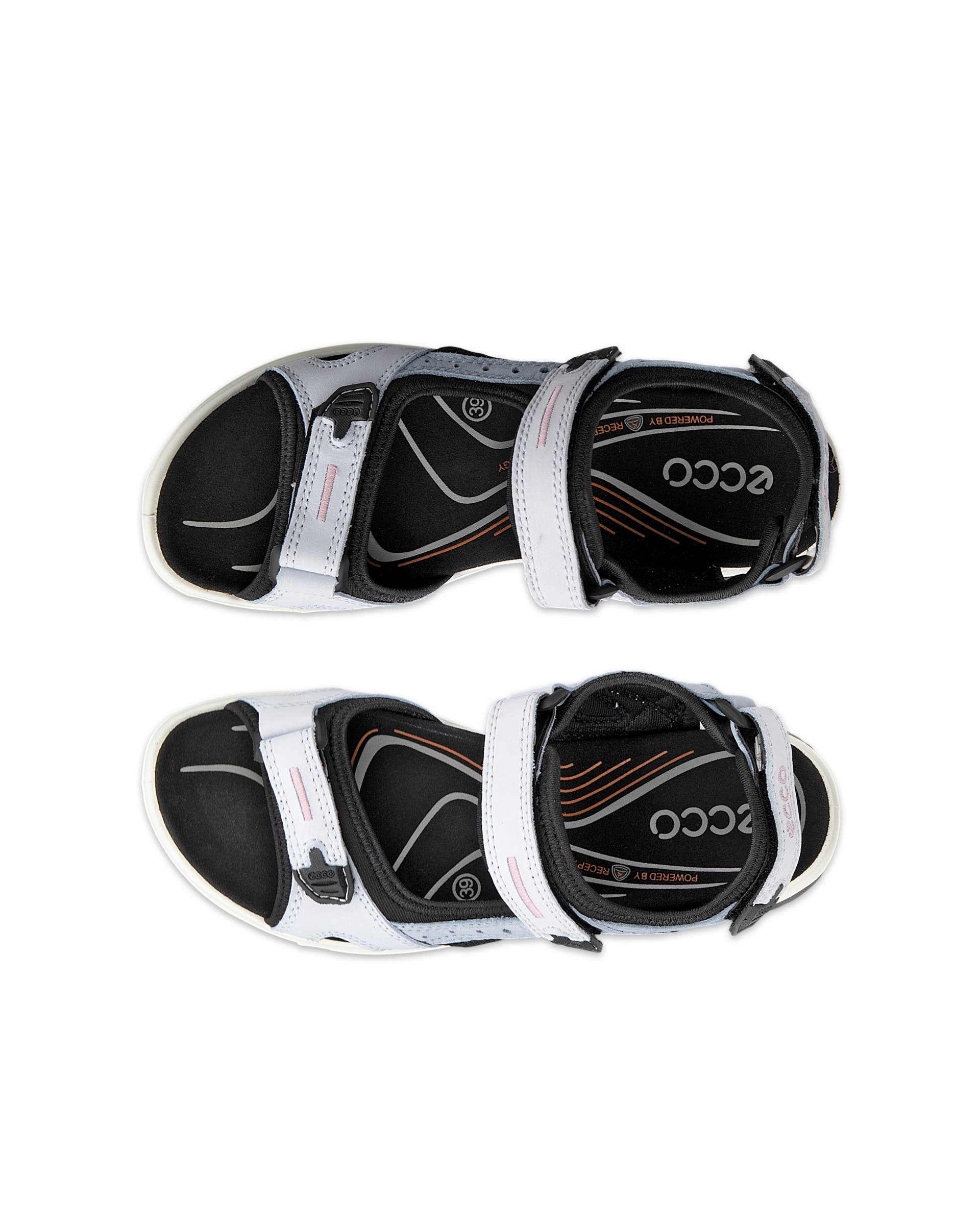 Dámske nubukové trekingové sandále ECCO® Offroad Yucatan - Modrá - Top left pair