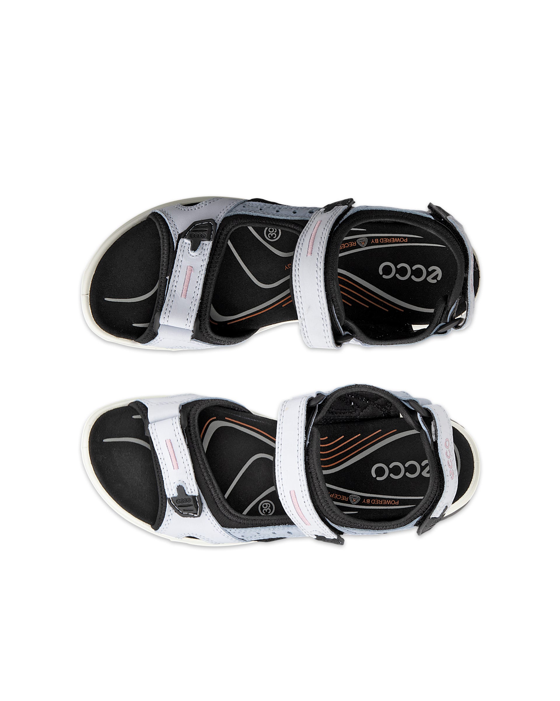 Dámske nubukové trekingové sandále ECCO® Offroad Yucatan - Modrá - Top left pair