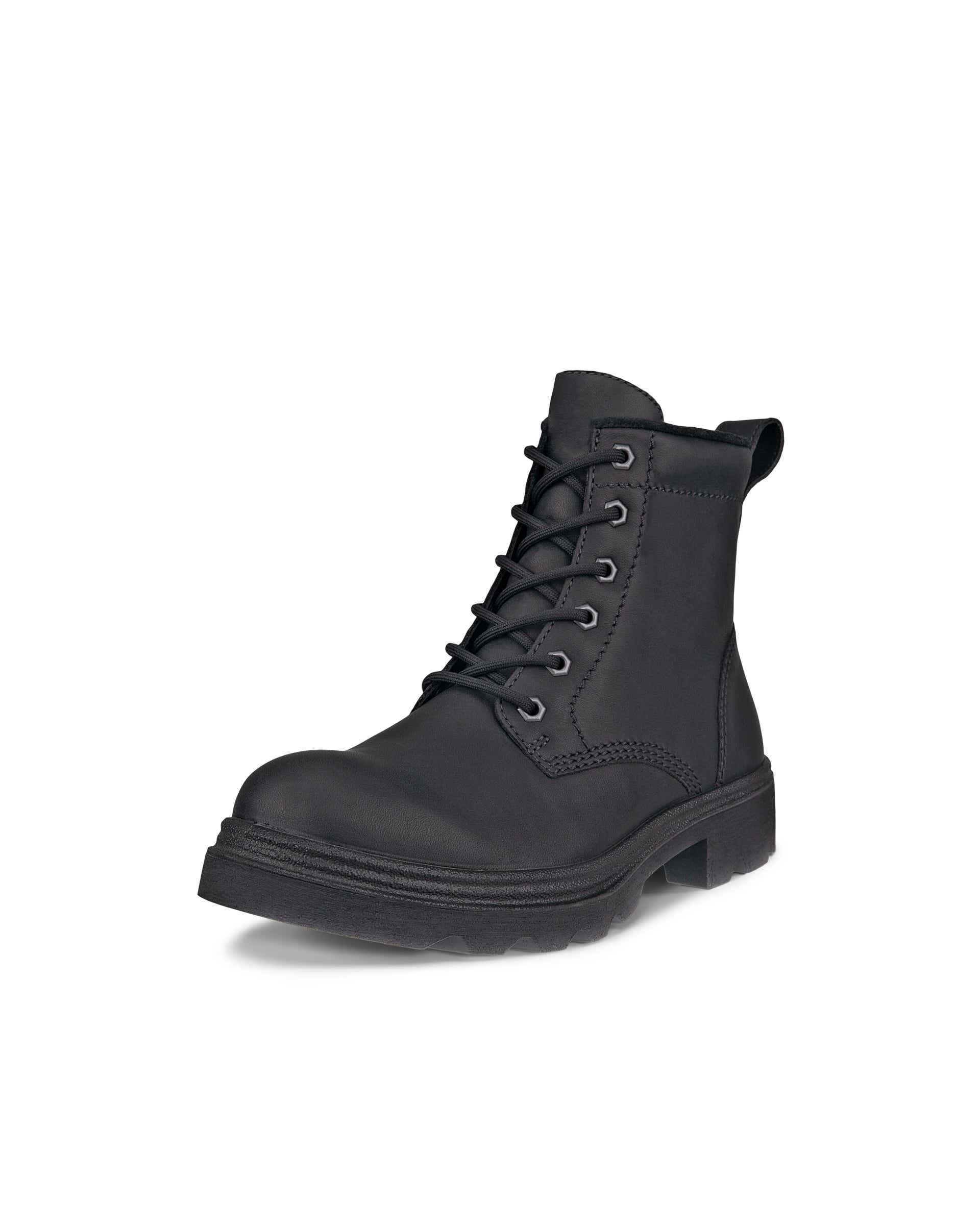 ECCO® Grainer odiniai suvarstomi auliniai batai moterims - Juoda - Main