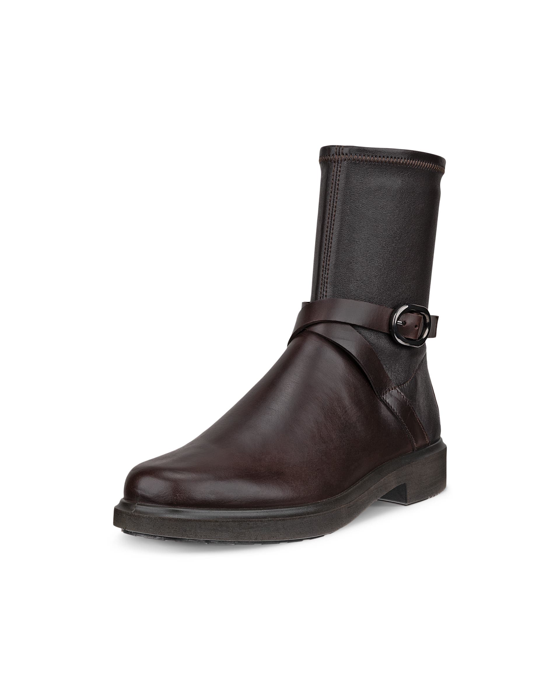 ECCO® METROPOLE AMSTERDAM bottes mi-hautes en cuir pour femme - Marron - Main