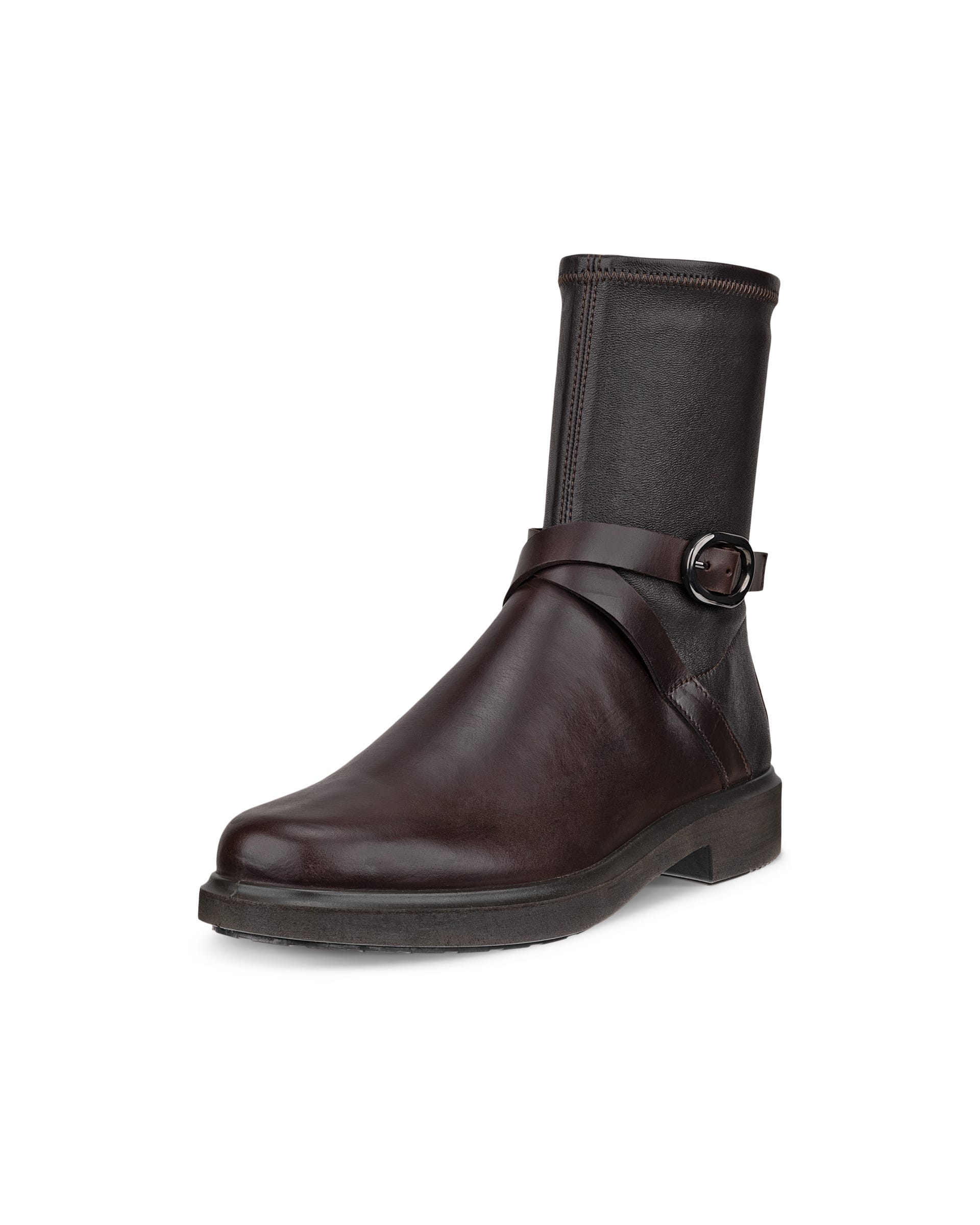 ECCO® METROPOLE AMSTERDAM bottes mi-hautes en cuir pour femme - Marron - Main