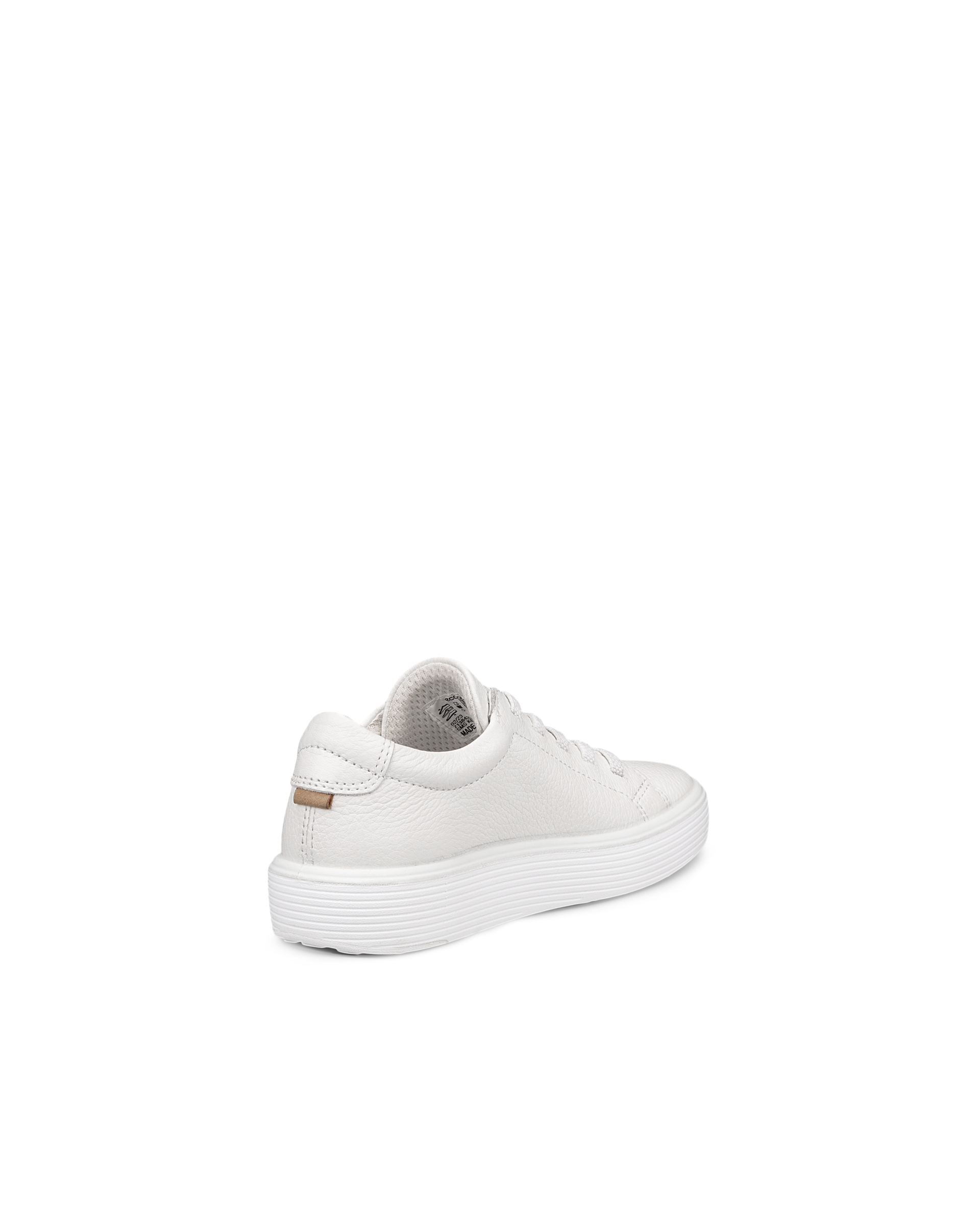Kids' ECCO® Soft 60 Leather Sneaker - White - Back