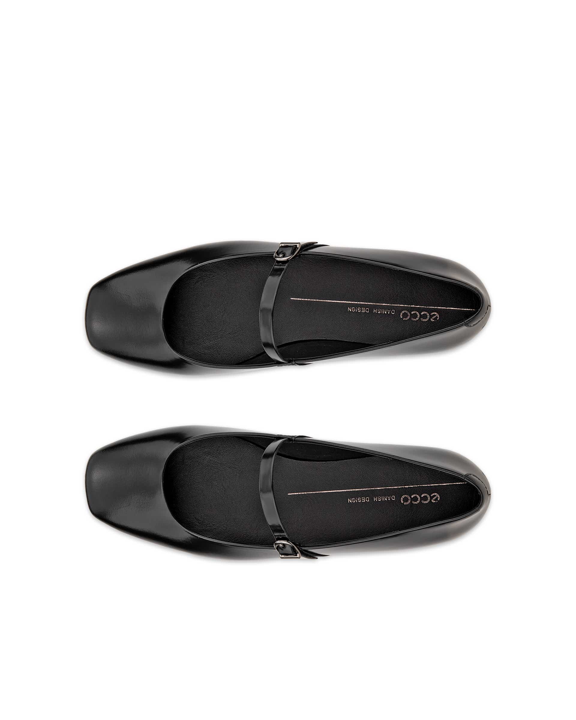 Dámské kožené baleríny ECCO® MARGOT - Černá - Top left pair