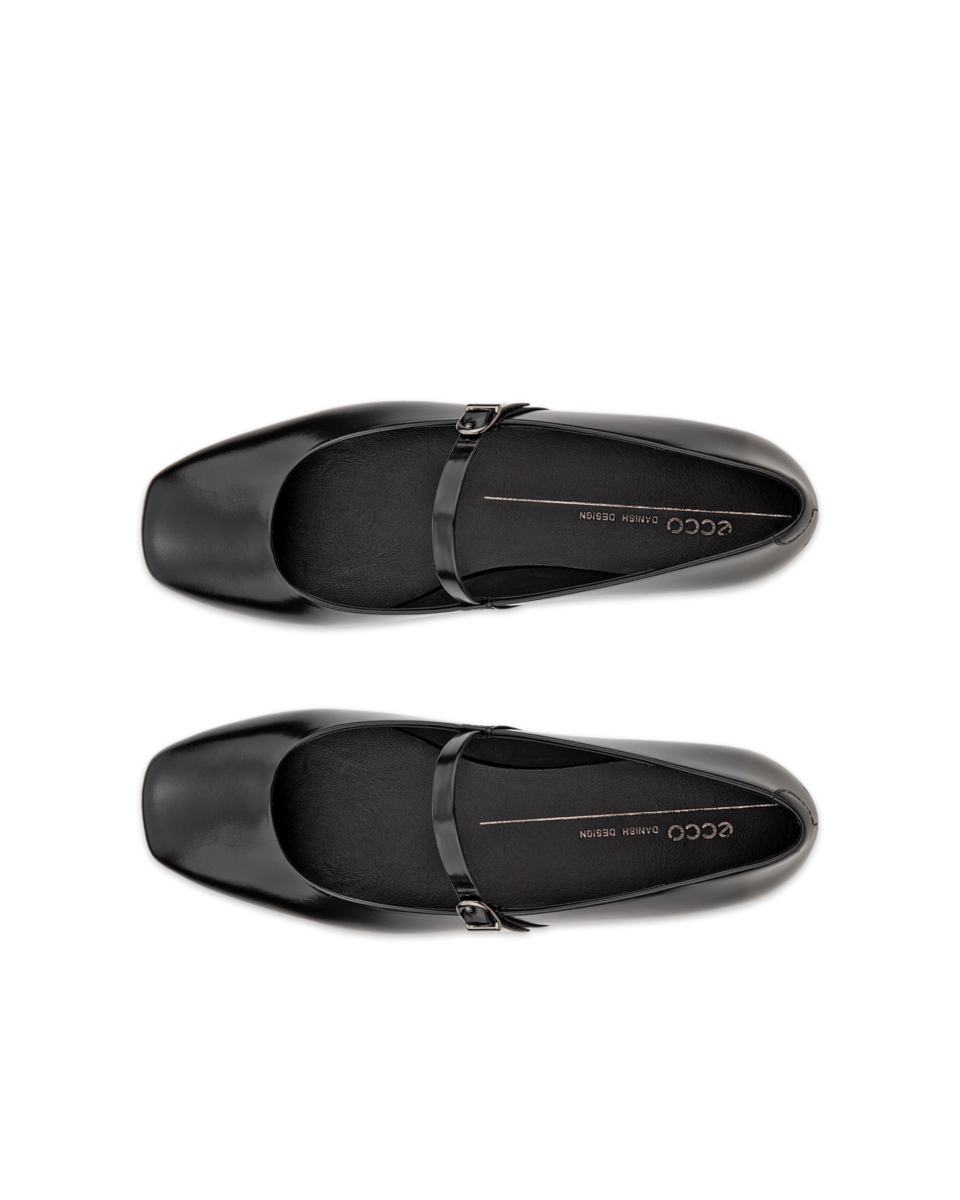 Dámské kožené baleríny ECCO® MARGOT - Černá - Top left pair