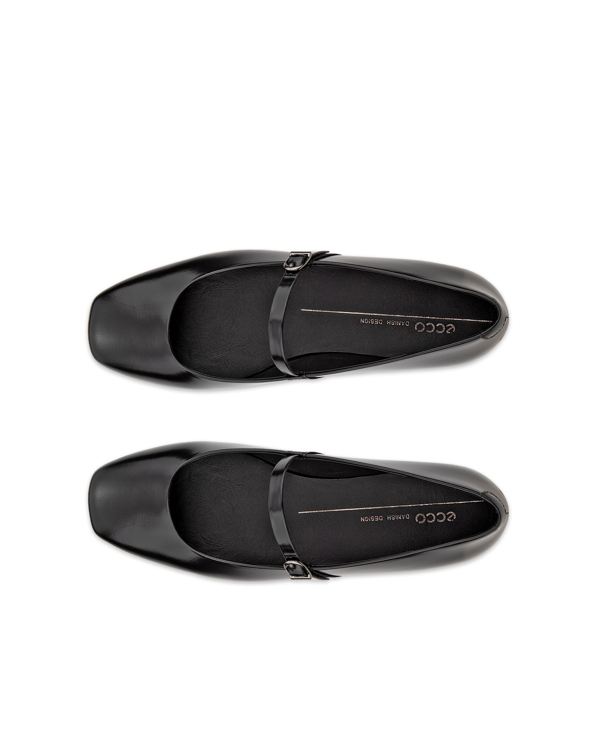 Dámské kožené baleríny ECCO® MARGOT - Černá - Top left pair