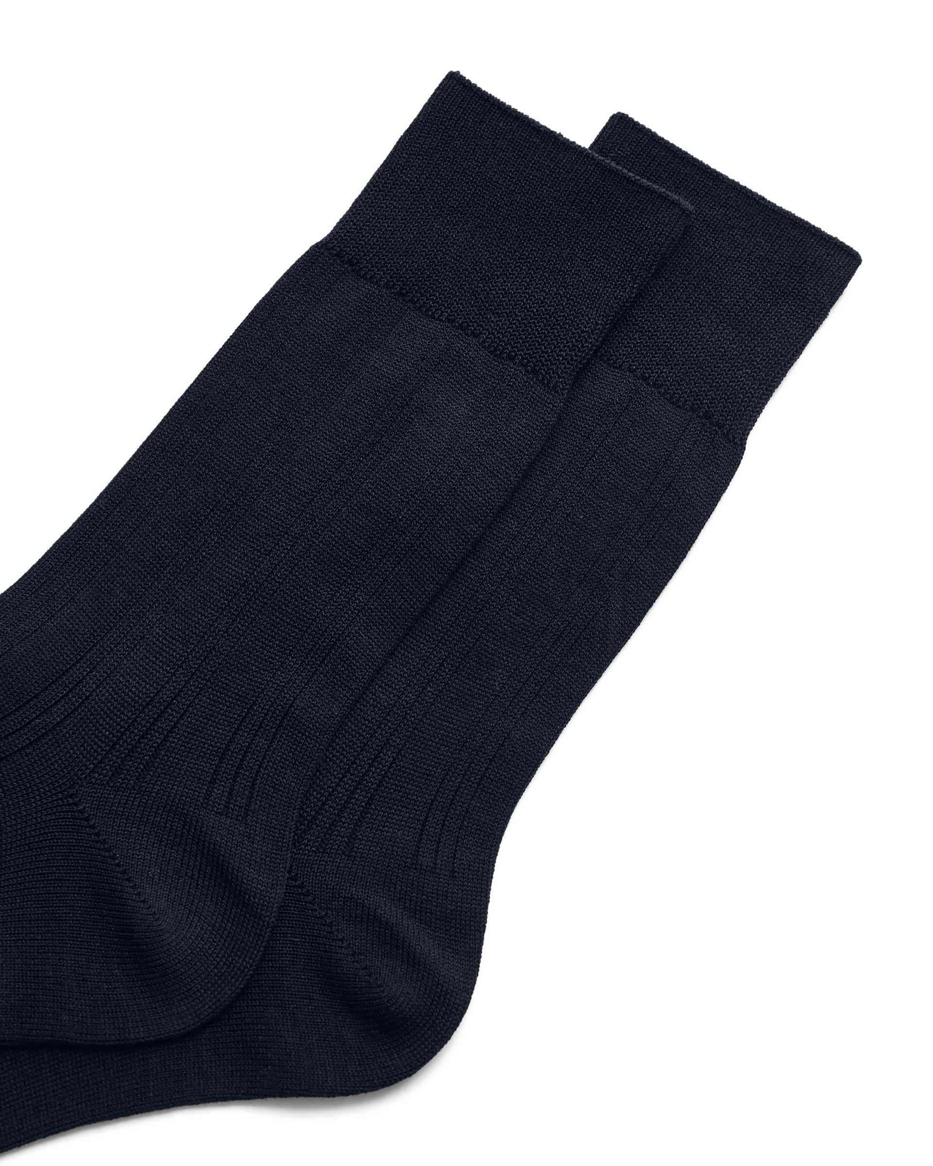 ECCO® chaussettes mi-hautes côtelées pour homme - Bleu - Detail-1
