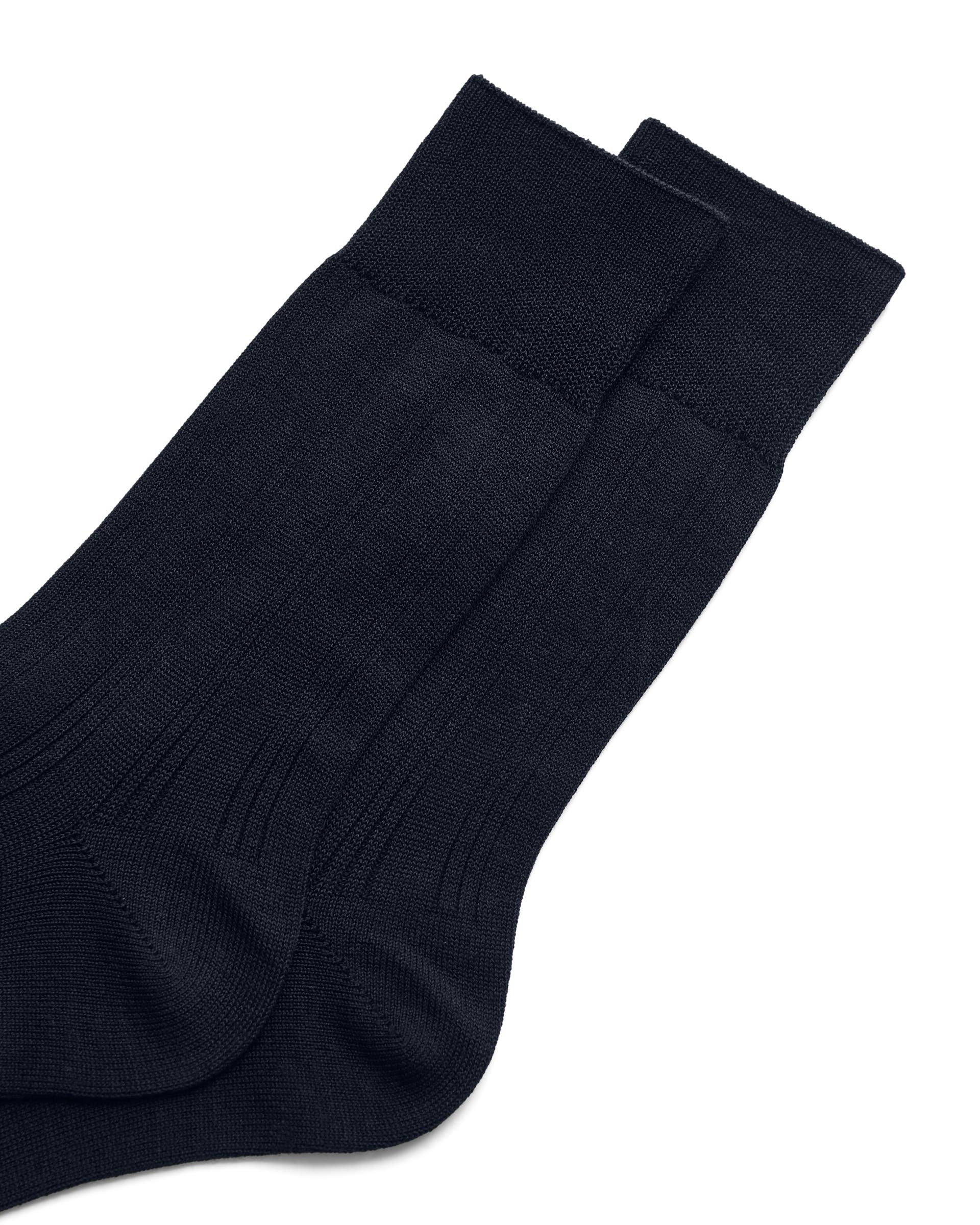 ECCO® chaussettes mi-hautes côtelées pour homme - Bleu - Detail-1