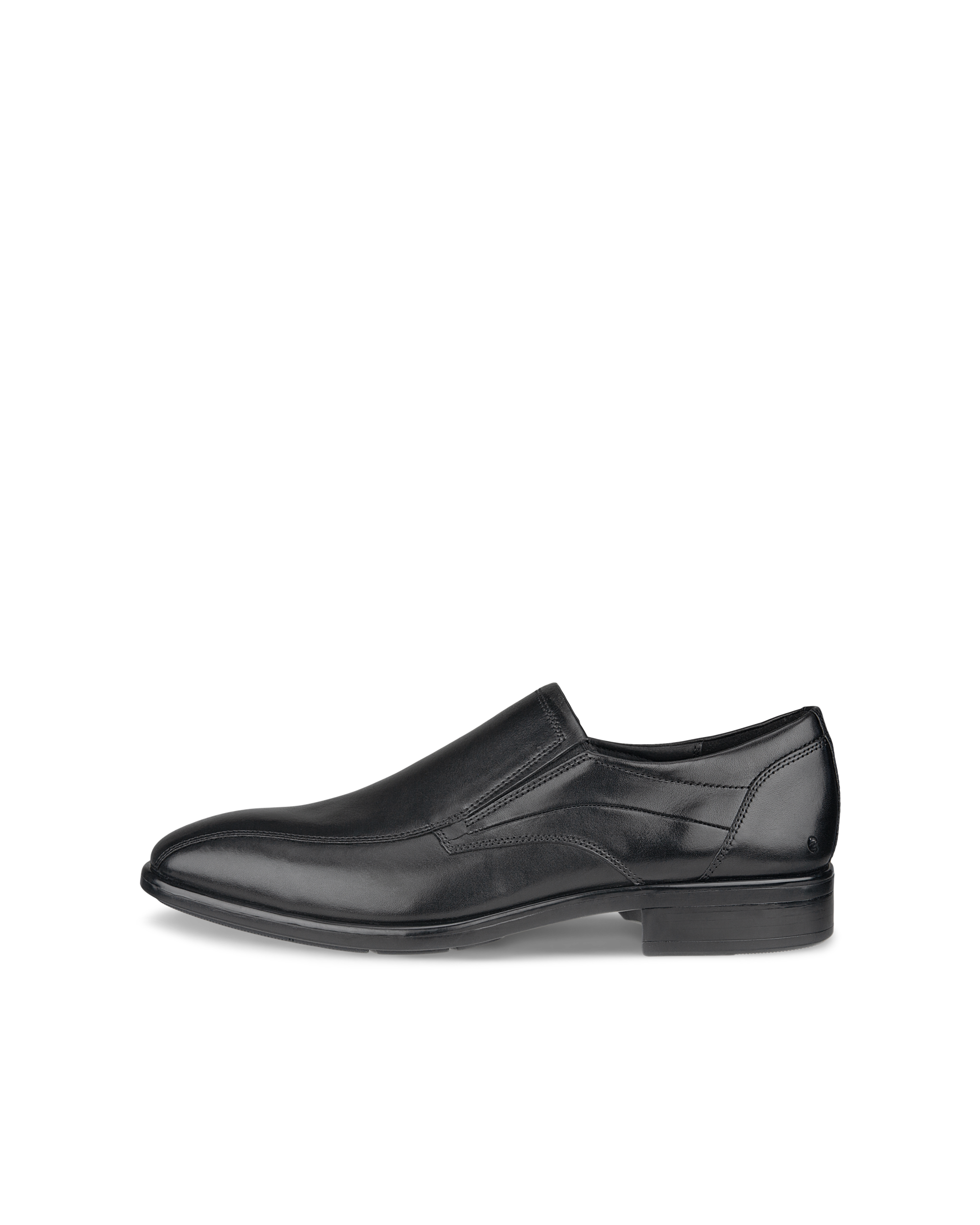 Men's ECCO® Citytray Leather Slip-On Dress Shoe Black