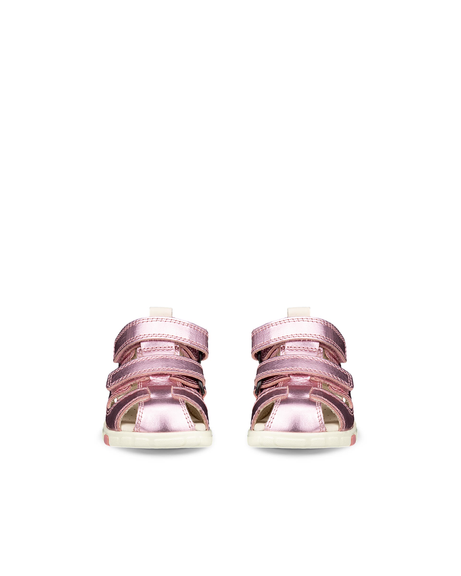 ECCO® Mini Stride sailor sandaler i læder til børn - Pink - Front pair