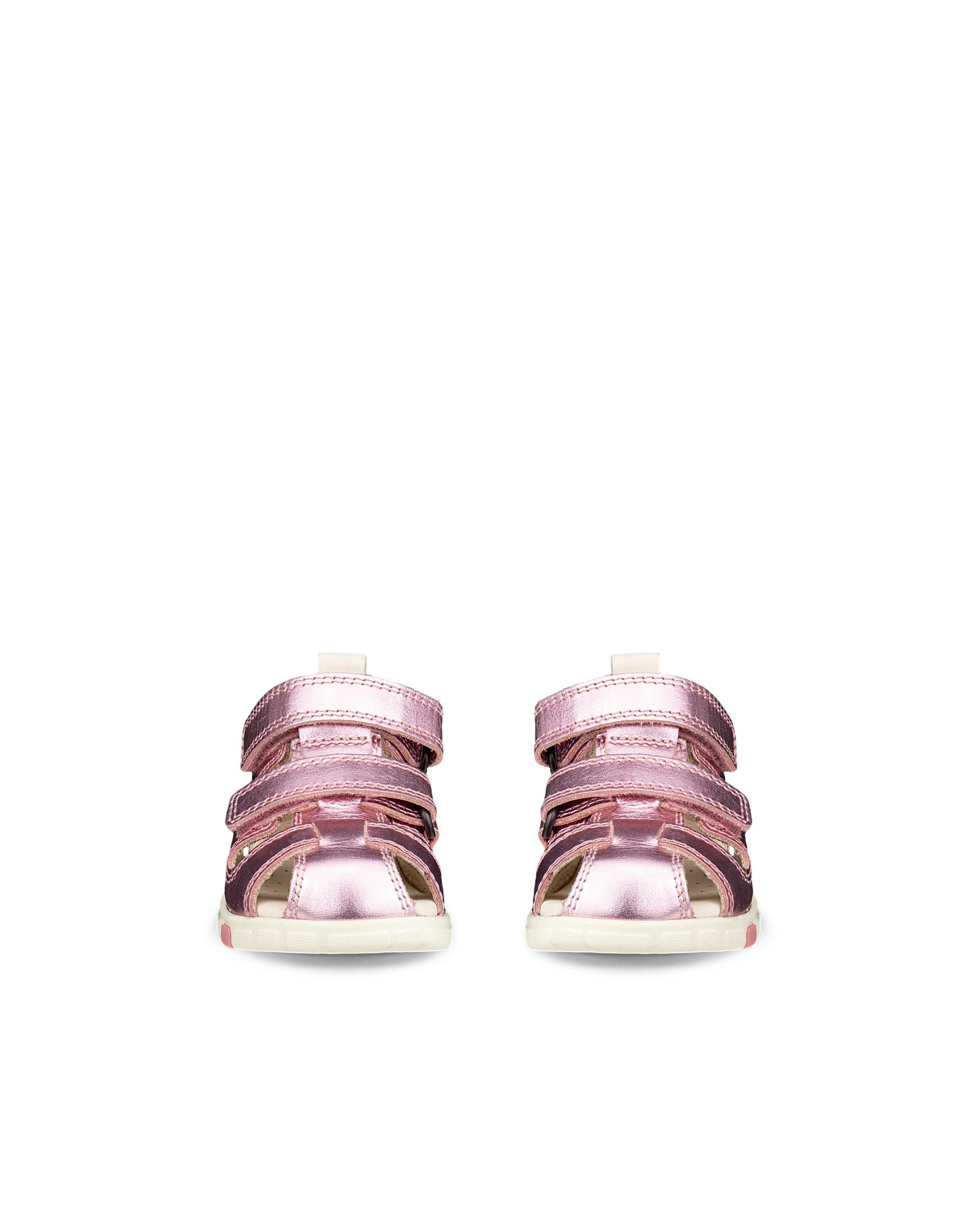 ECCO® Mini Stride sailor sandaler i læder til børn - Pink - Front pair