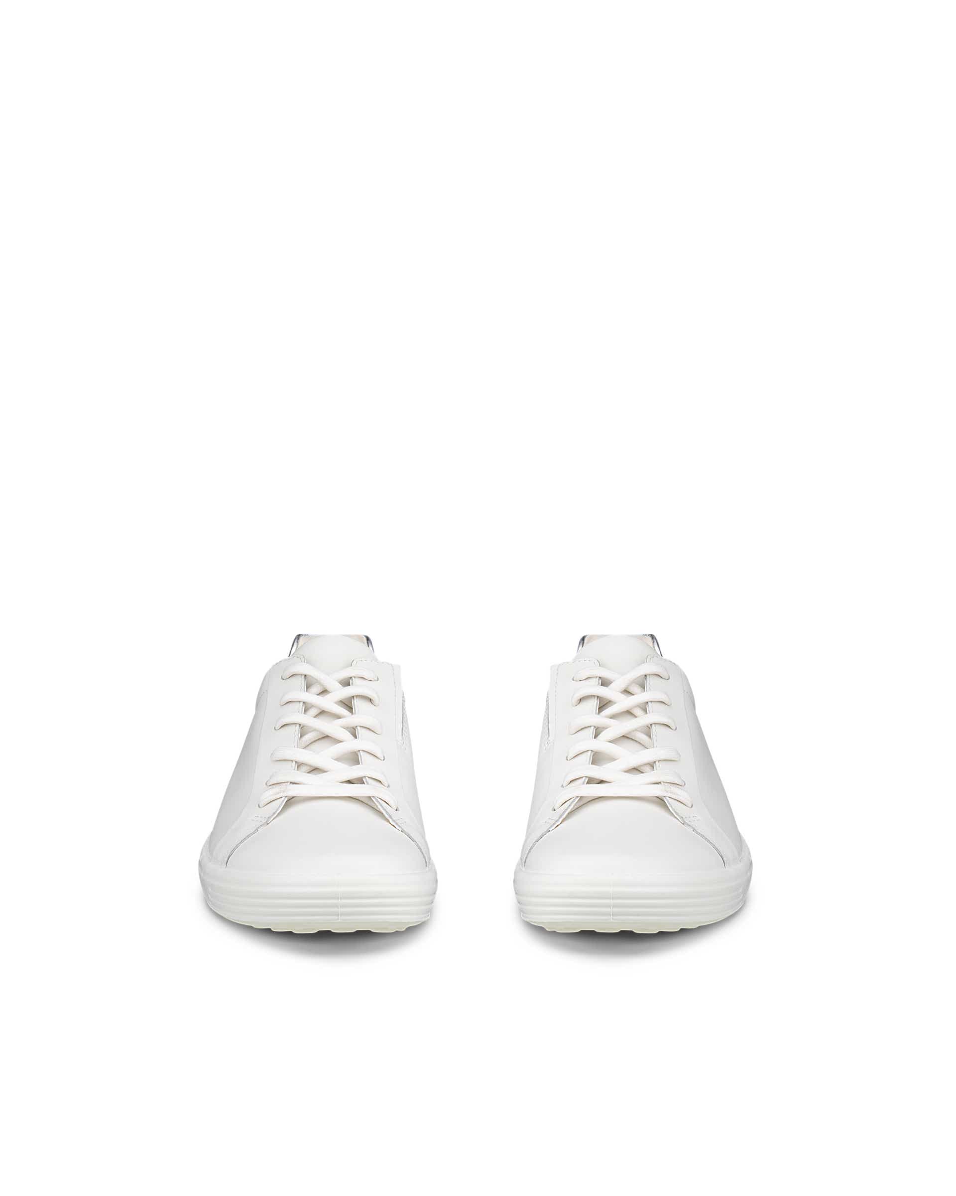 Women's ECCO® Soft 7 Leather Trainer - White - Front pair