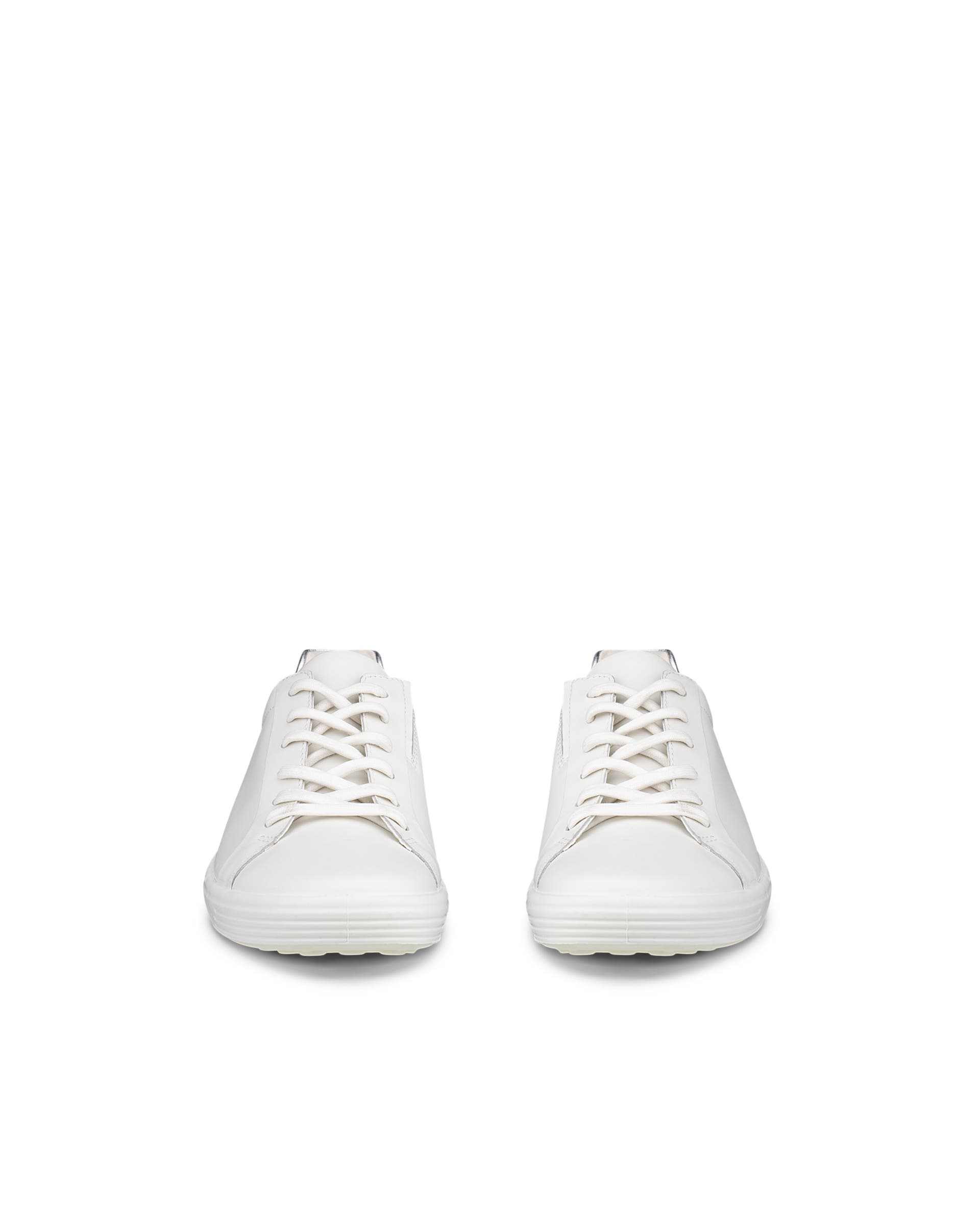 Women's ECCO® Soft 7 Leather Trainer - White - Front pair