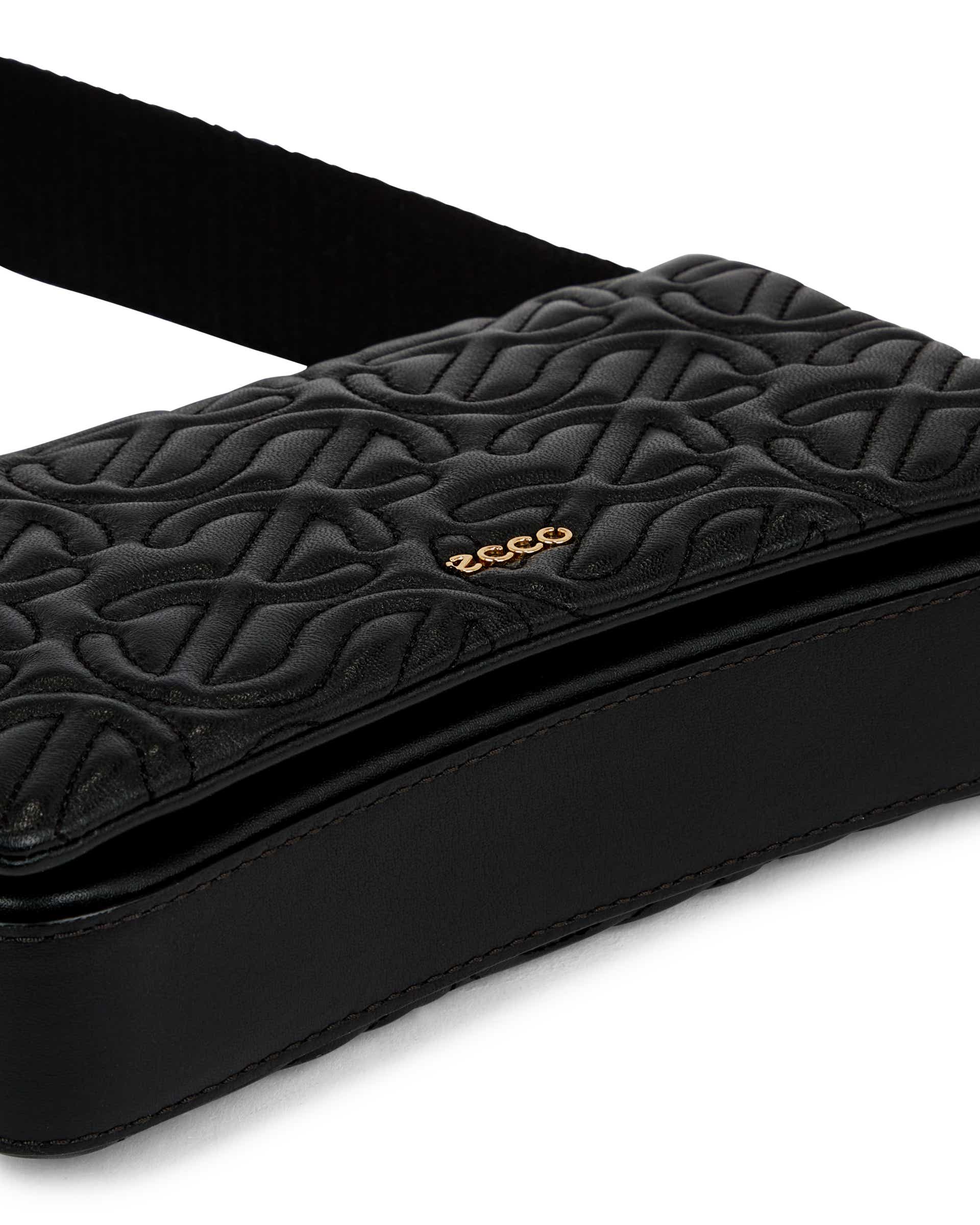 ECCO PINCH BAG S QUILTED WAVE レザークロスボディバッグ - ブラック - Detail-1