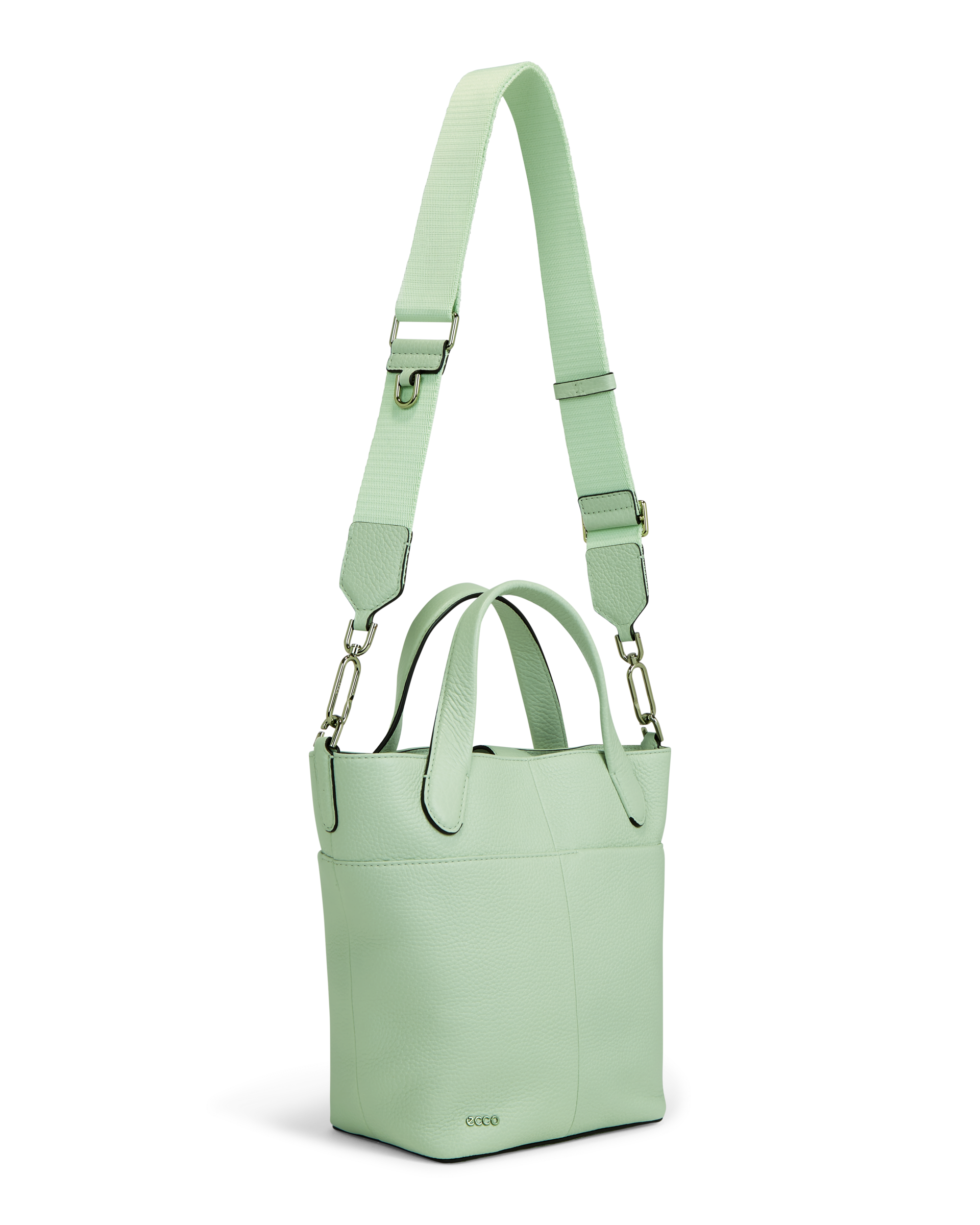ECCO Tote Pebbled レザートートバッグ | グリーン