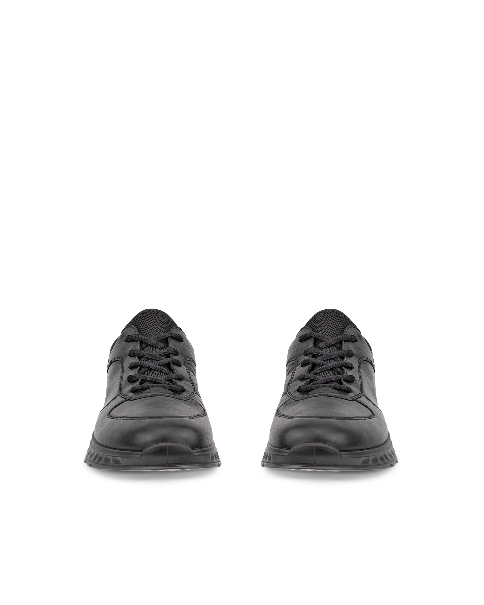 Men's ECCO® Exostride Leather Gore-Tex Outdoor Trainer - Black - Front pair