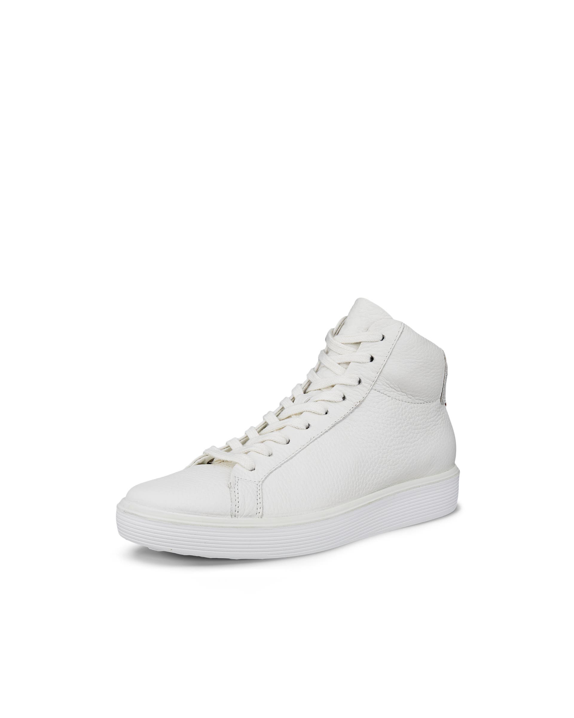 Women's ECCO® Soft 60 Leather High-Top Sneaker - White - Main