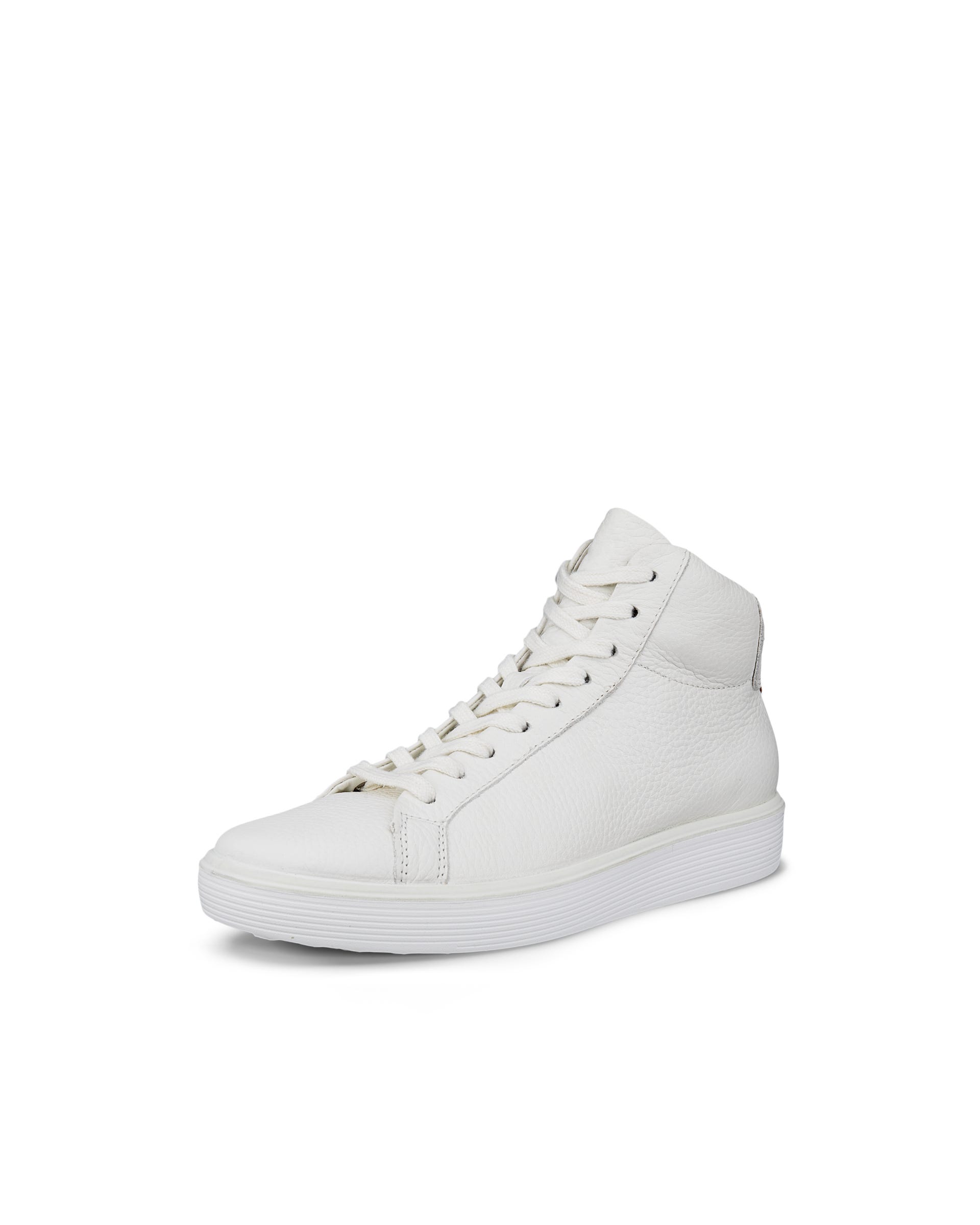 Women's ECCO® Soft 60 Leather High-Top Sneaker - White - Main
