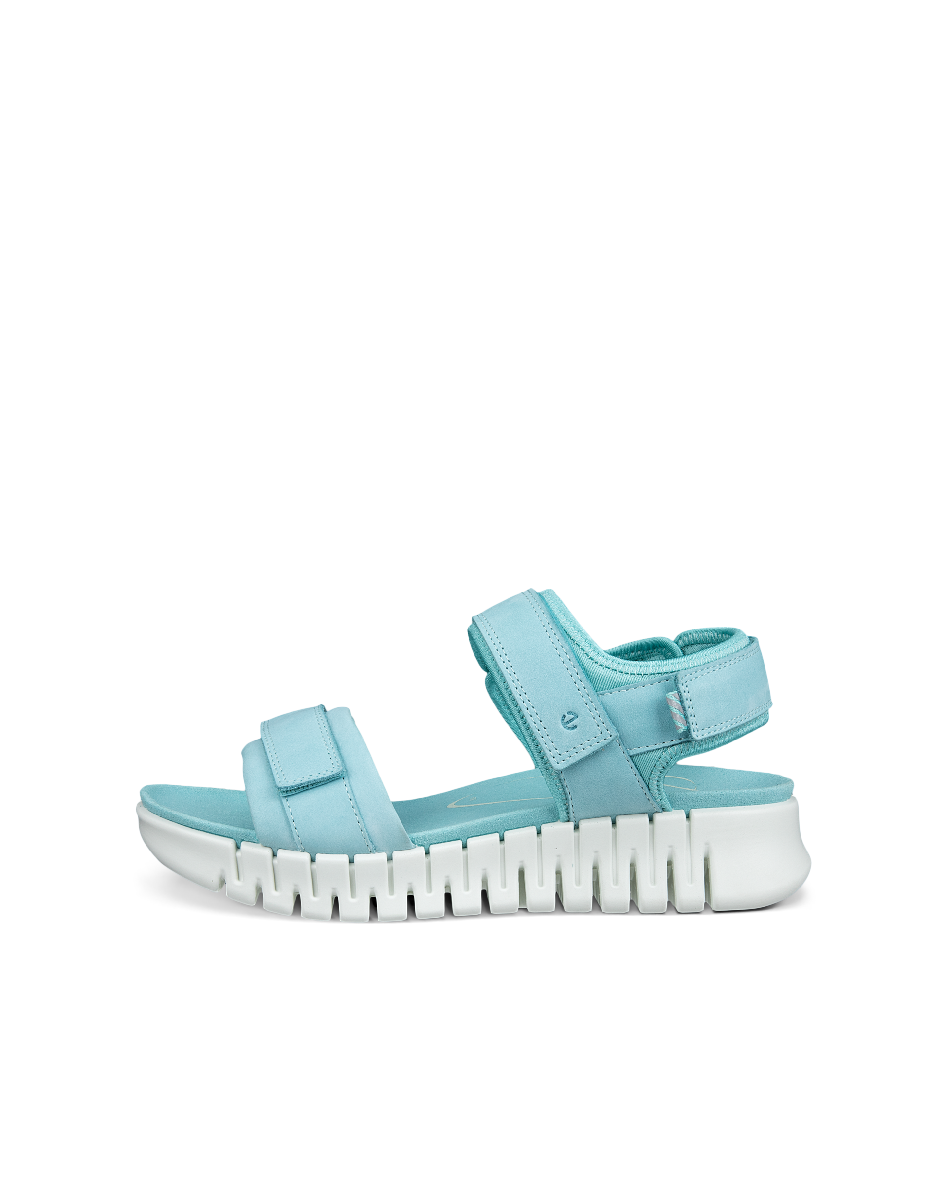ECCO Gruuv Sol - Women's Nubuck Heeled Sandal - Blue - 38