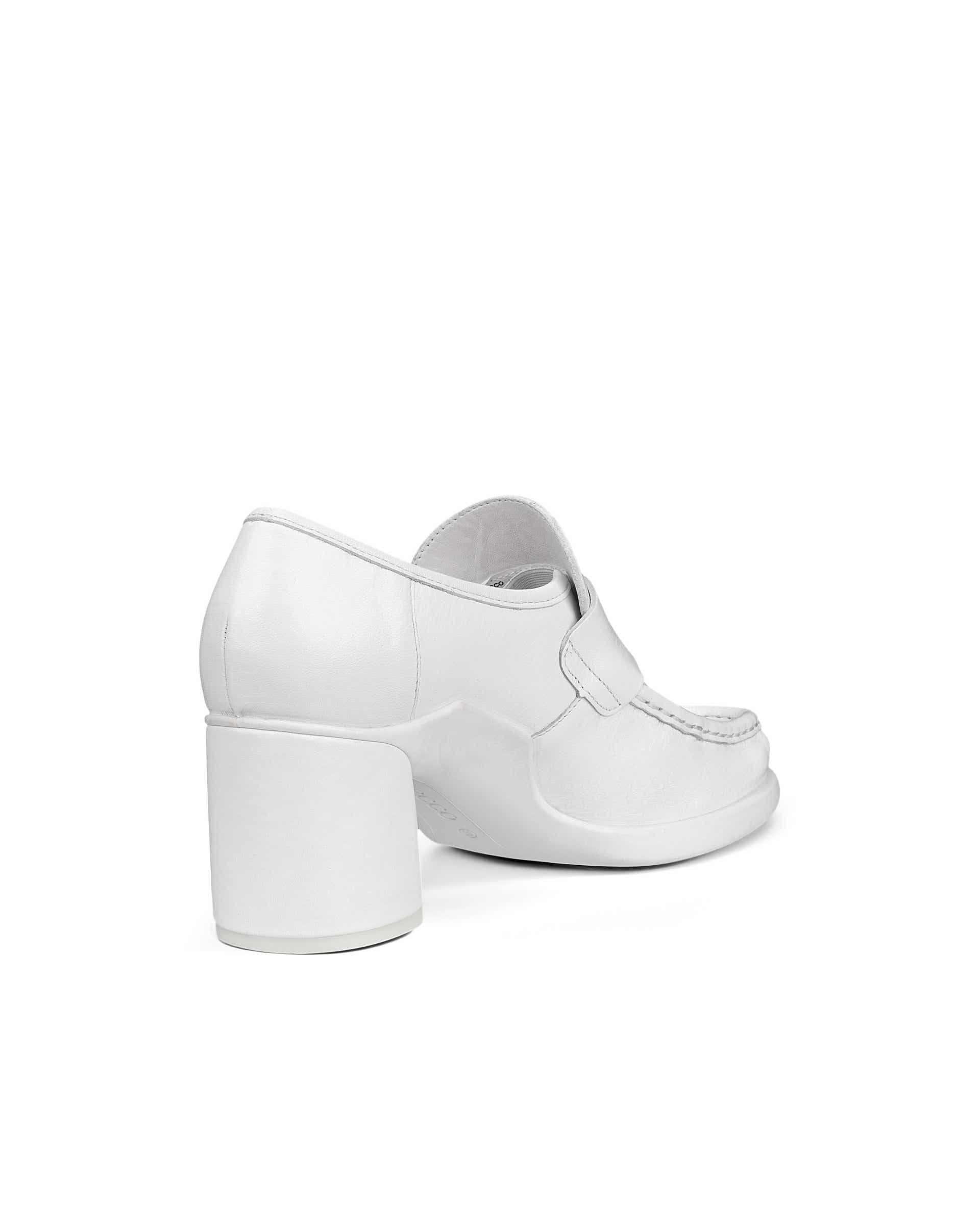 ECCO Sculpted LX 55 ウィメンズ レザーブロックヒール - ホワイト - Back