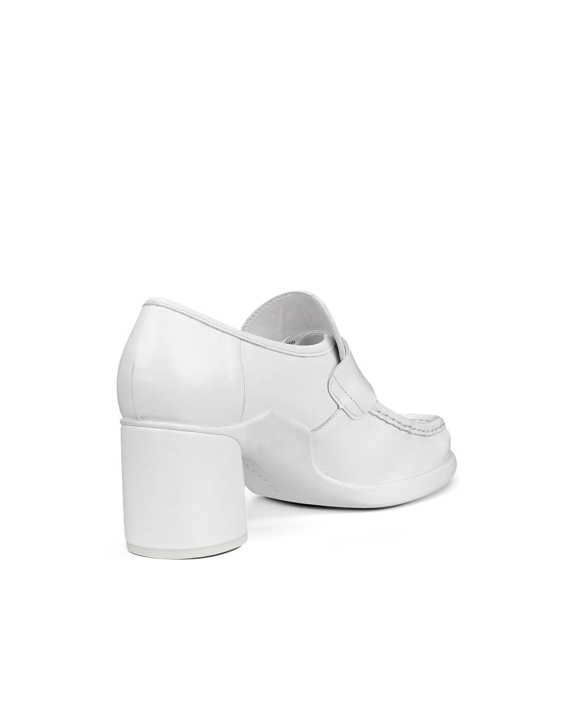 ECCO Sculpted LX 55 ウィメンズ レザーブロックヒール - ホワイト - Back