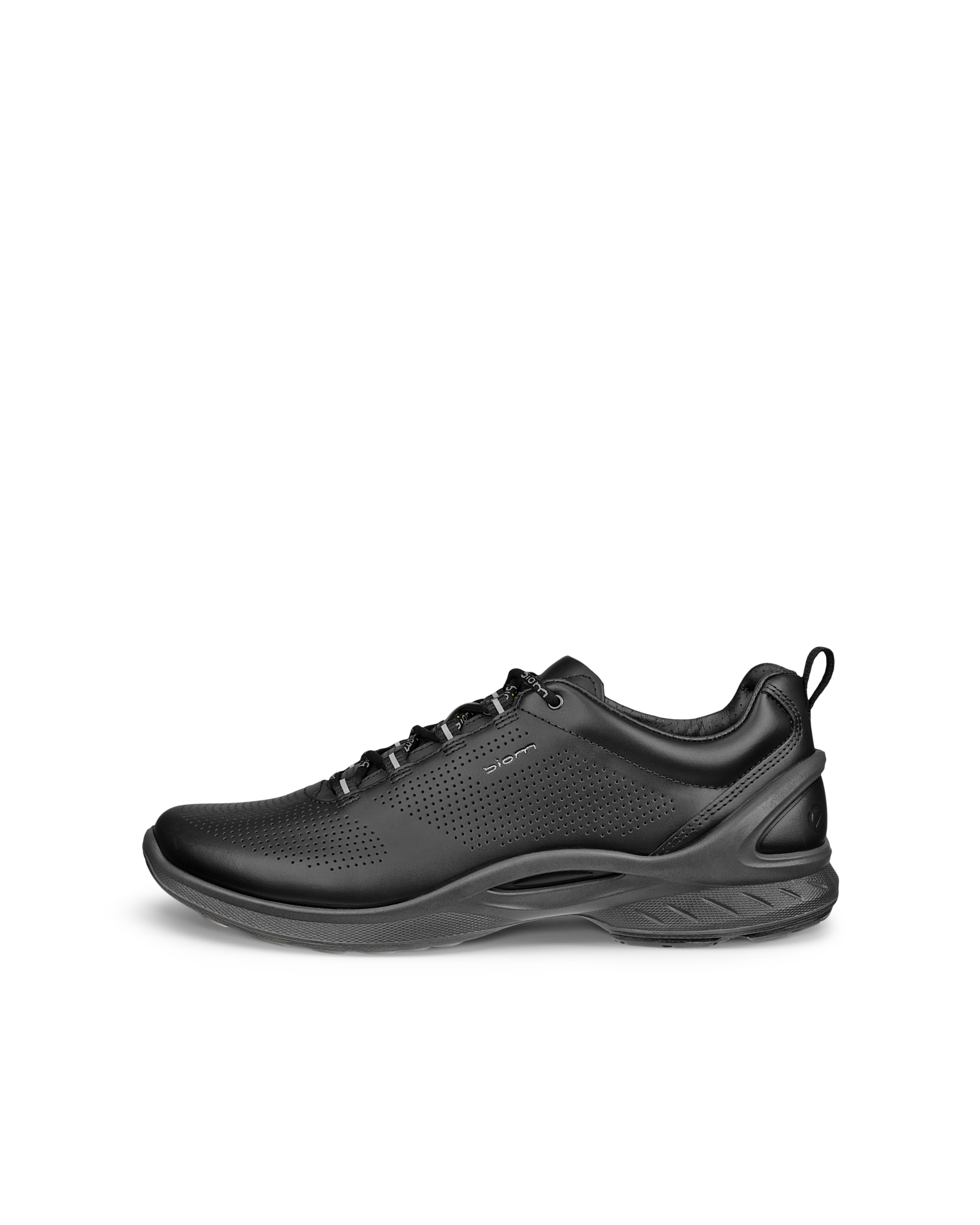 Women's ECCO® Biom Fjuel Leather Outdoor Sneaker - Black - Outside