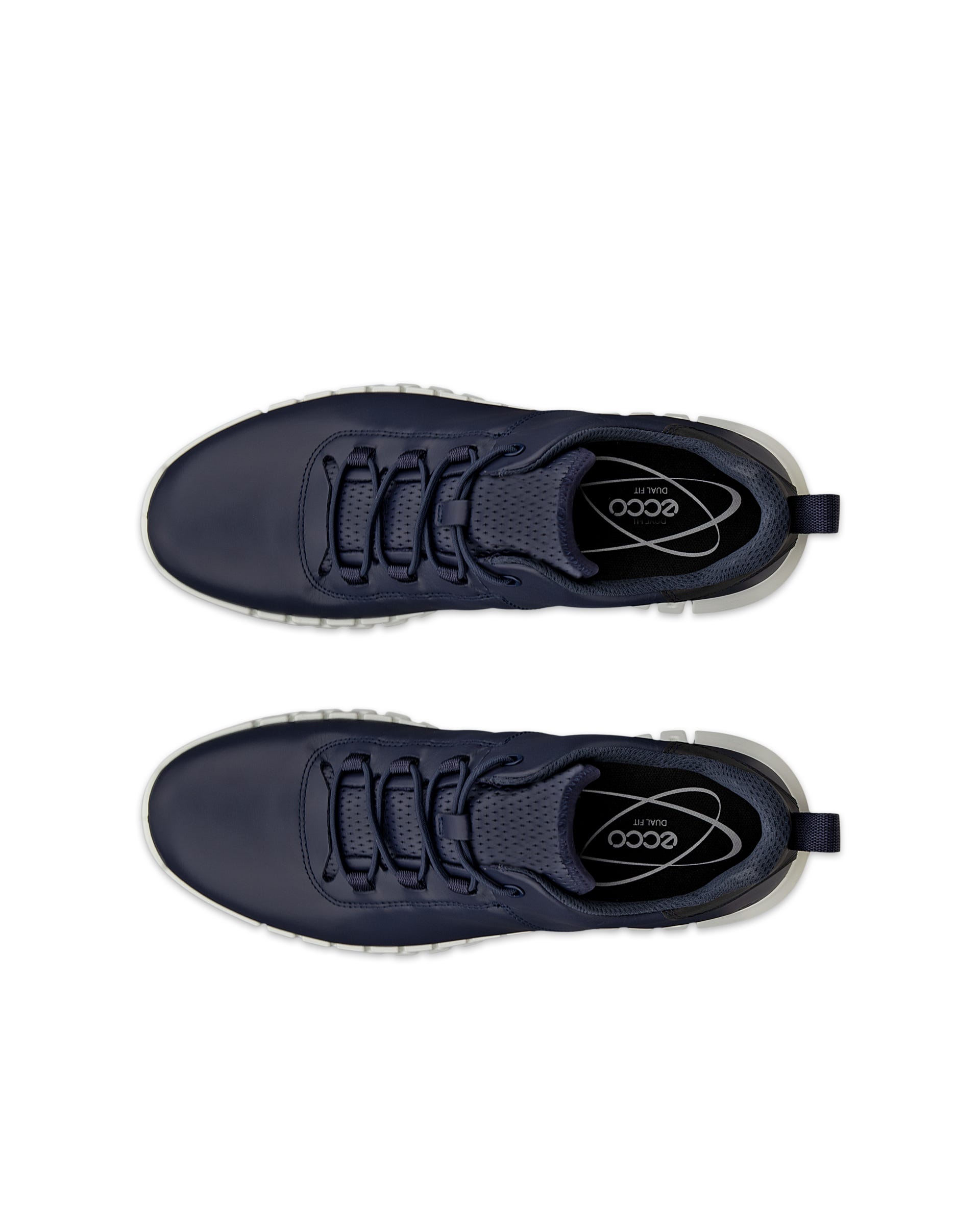 ECCO® Gruuv baskets en cuir pour homme - Bleu - Top left pair