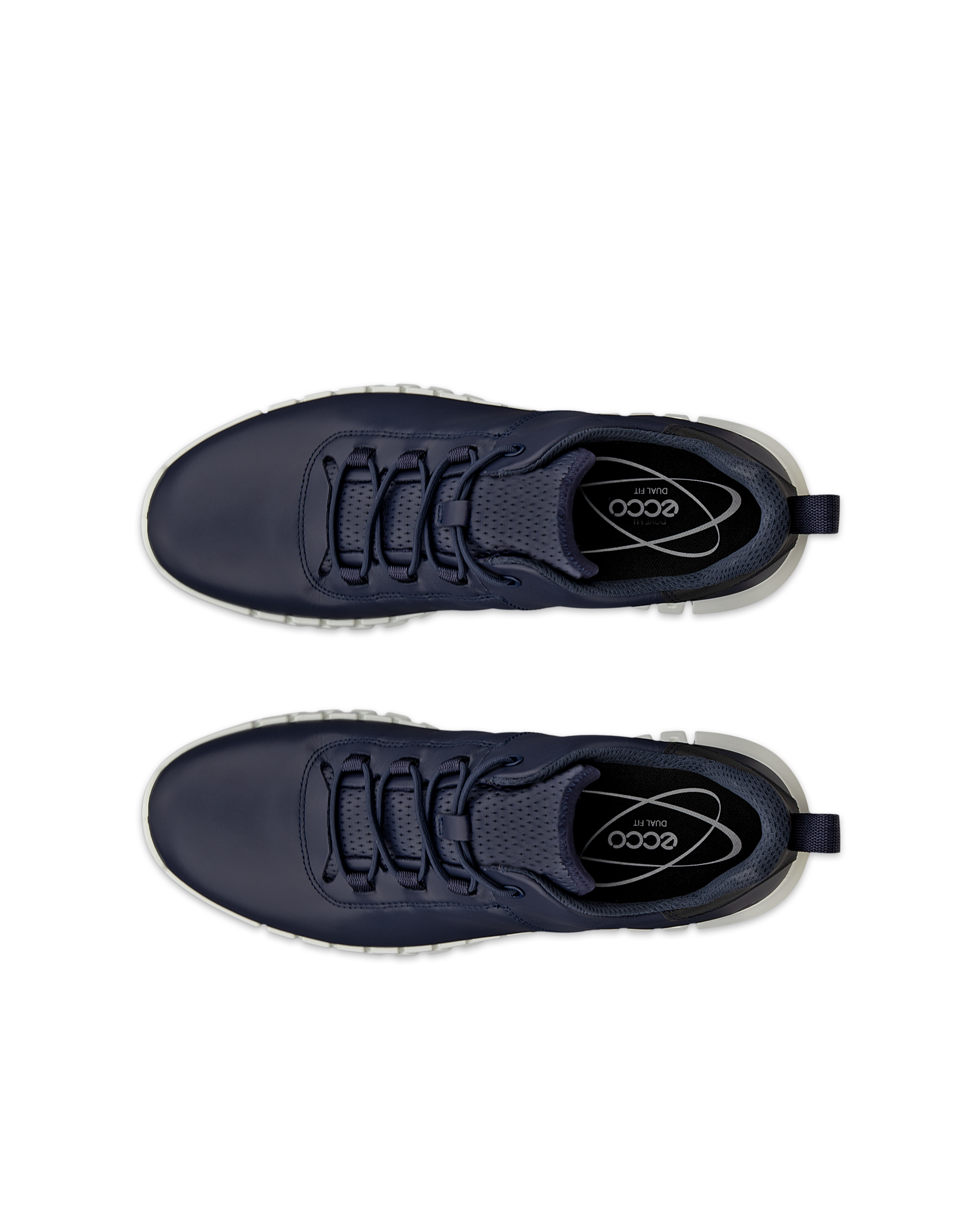 ECCO® Gruuv baskets en cuir pour homme - Bleu - Top left pair