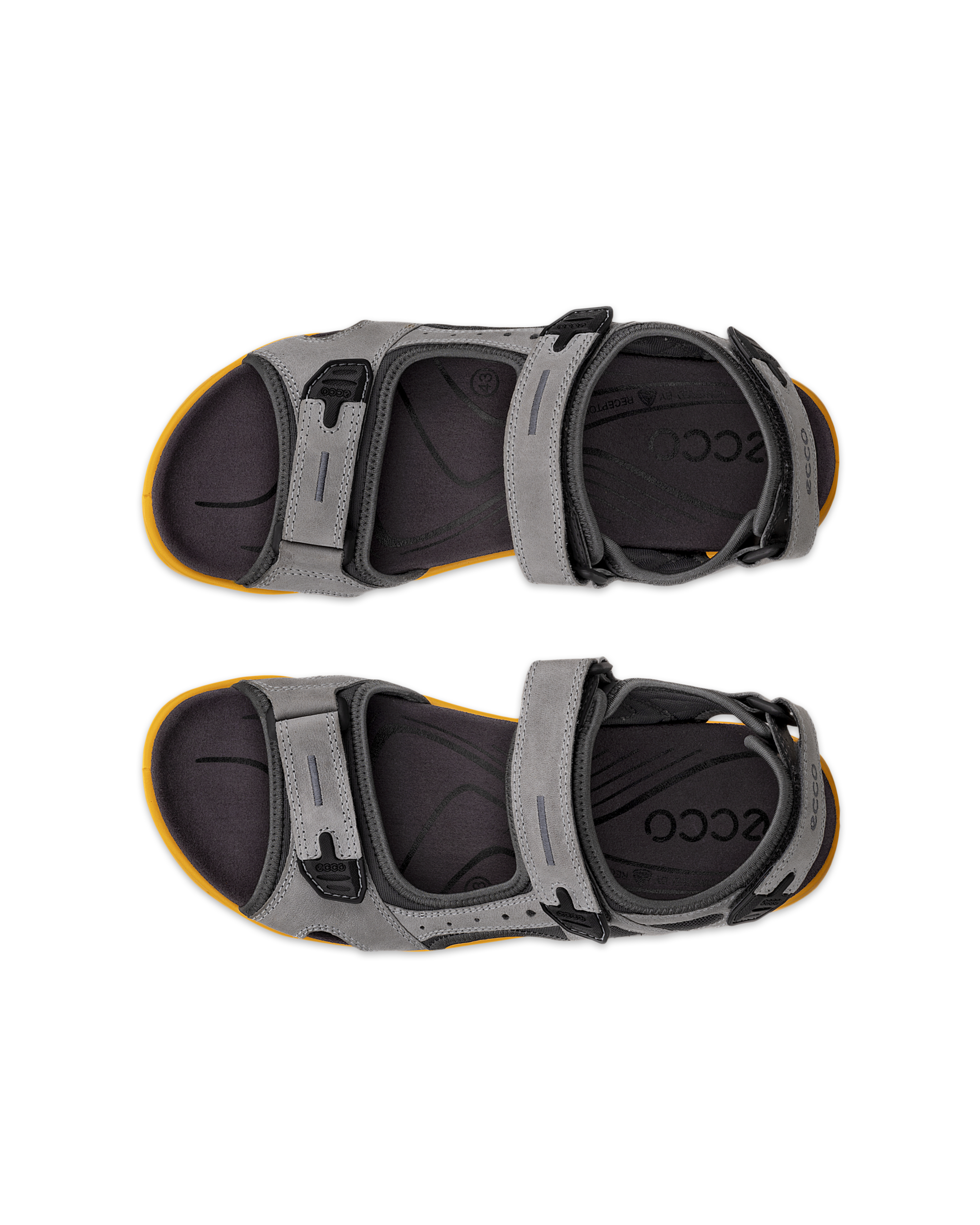 ECCO Offroad メンズ ヌバックハイキングサンダル | グレー