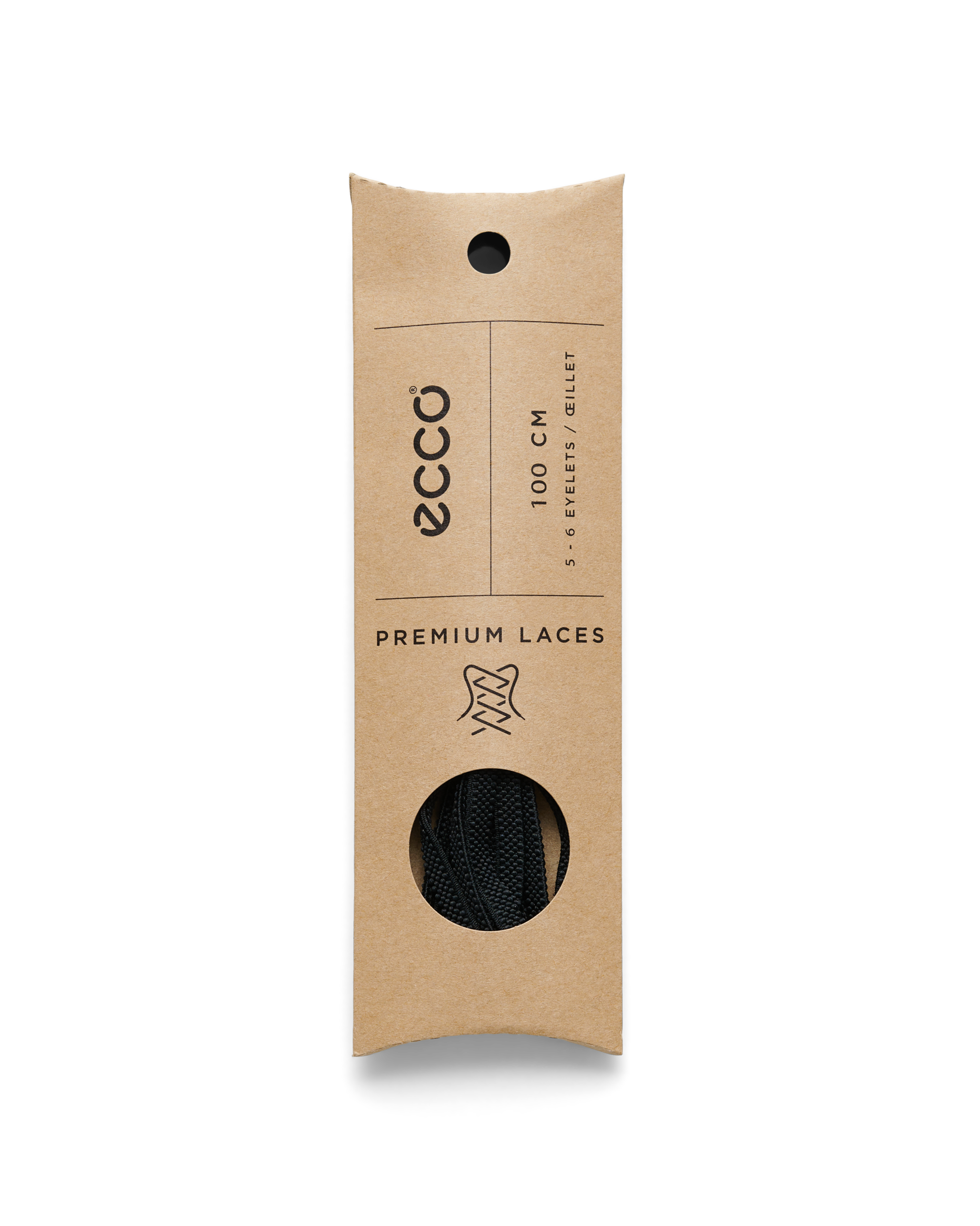 ECCO Elastic Flat Laces — Black
