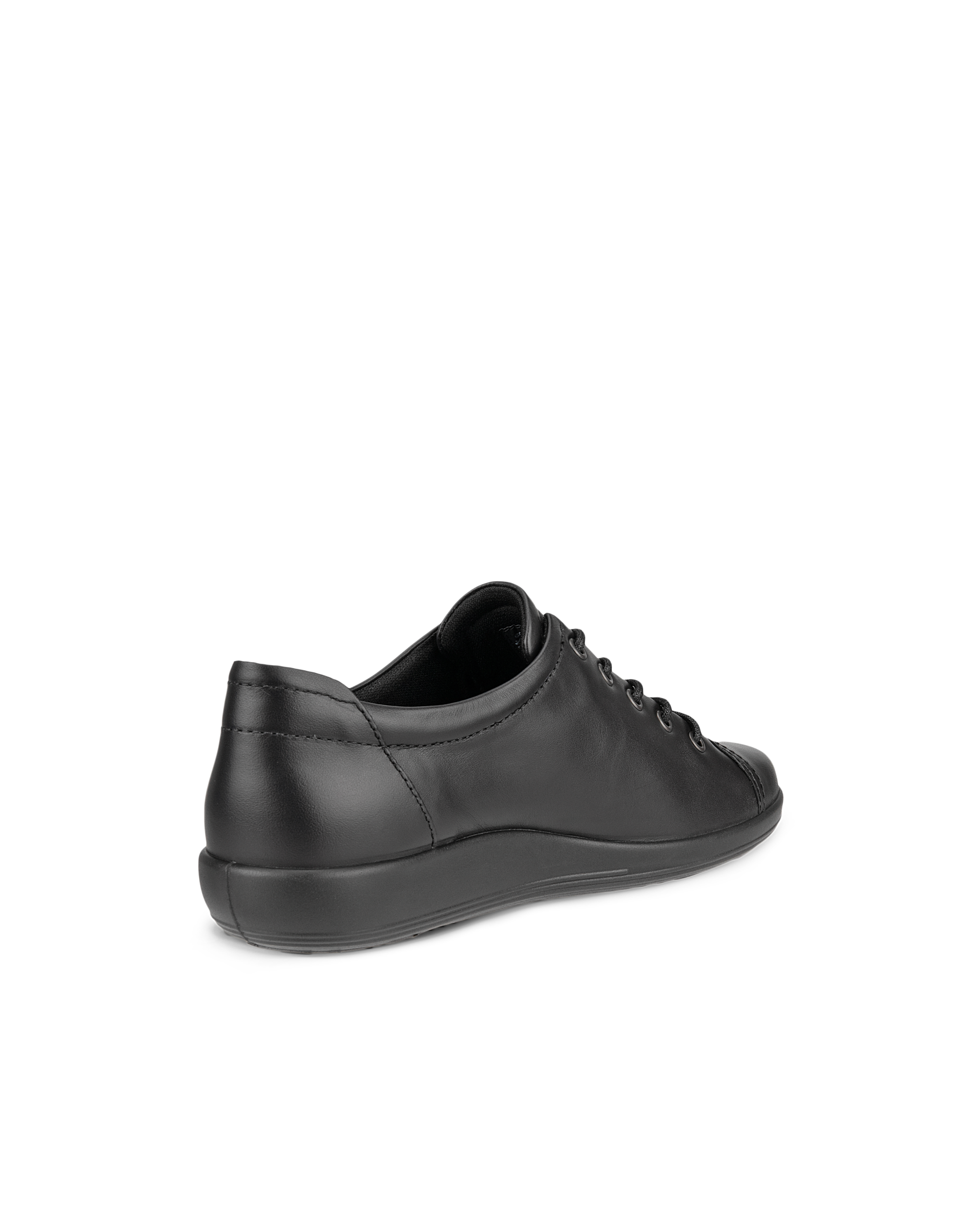 ECCO® Soft 2.0 chaussures de marche en cuir pour femme - Noir - Back